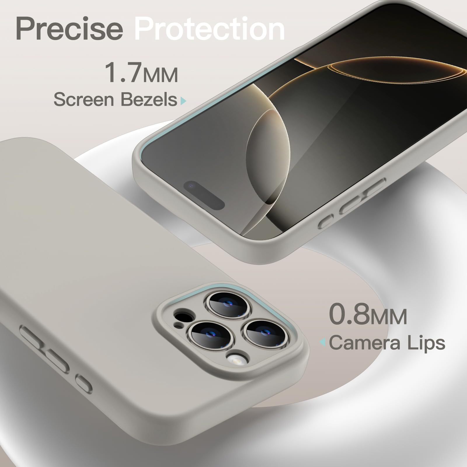 JETech Magnetic Silicone Case for iPhone 16 Pro 6.3-Inch | MagSafe Compatible | Soft Touch Shock-Absorbing Cover | Full Camera Protection | Natural Titanium | Perfect for Work, Travel & Everyday Use