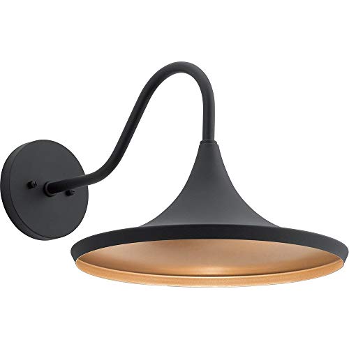 Kichler 59029BKTLED Elias Outdoor Wall Sconce - 1-Light 9W Textured Black LED Fixture for Porch, Patio & Entryway Lighting