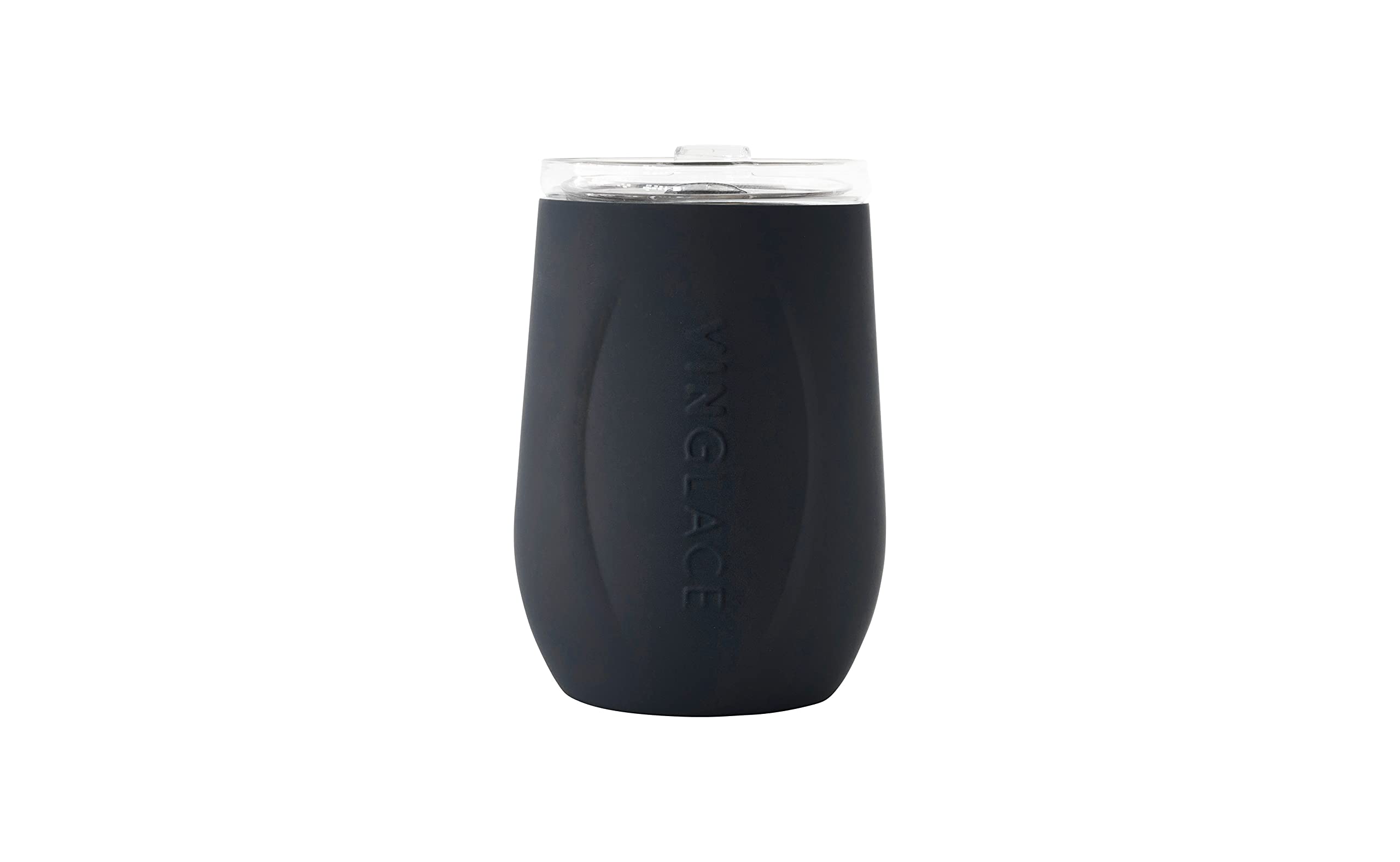 Vinglacé 10 oz Stainless Steel Stemless Wine Glass - Insulated Wine Tumbler with Glass Insert & Leak-Proof Sip Lid, Black - Perfect for Outdoor Picnics, Camping & Home Entertaining
