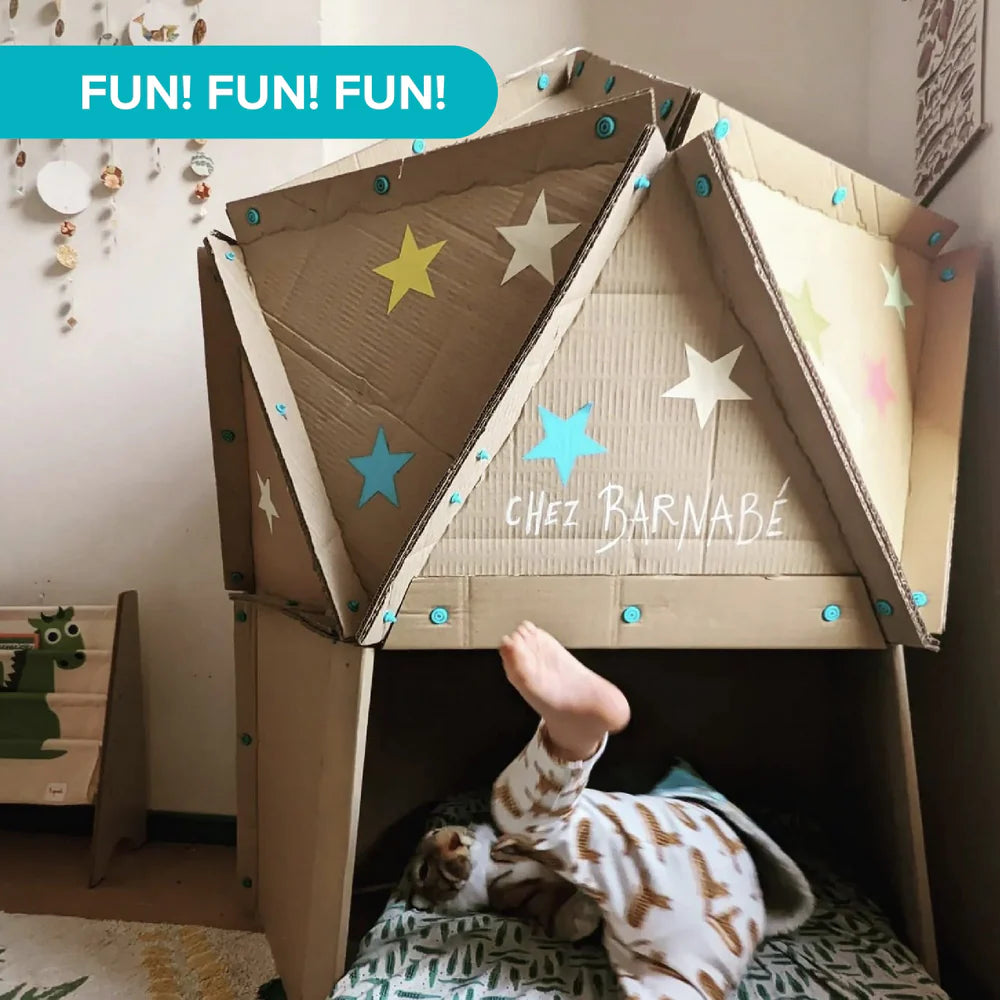 Makedo Create - Kids DIY Cardboard Construction Kit for Creative Play | STEM Learning Toy for Building & Imagination | Perfect for Home, Classroom & Playroom Activities