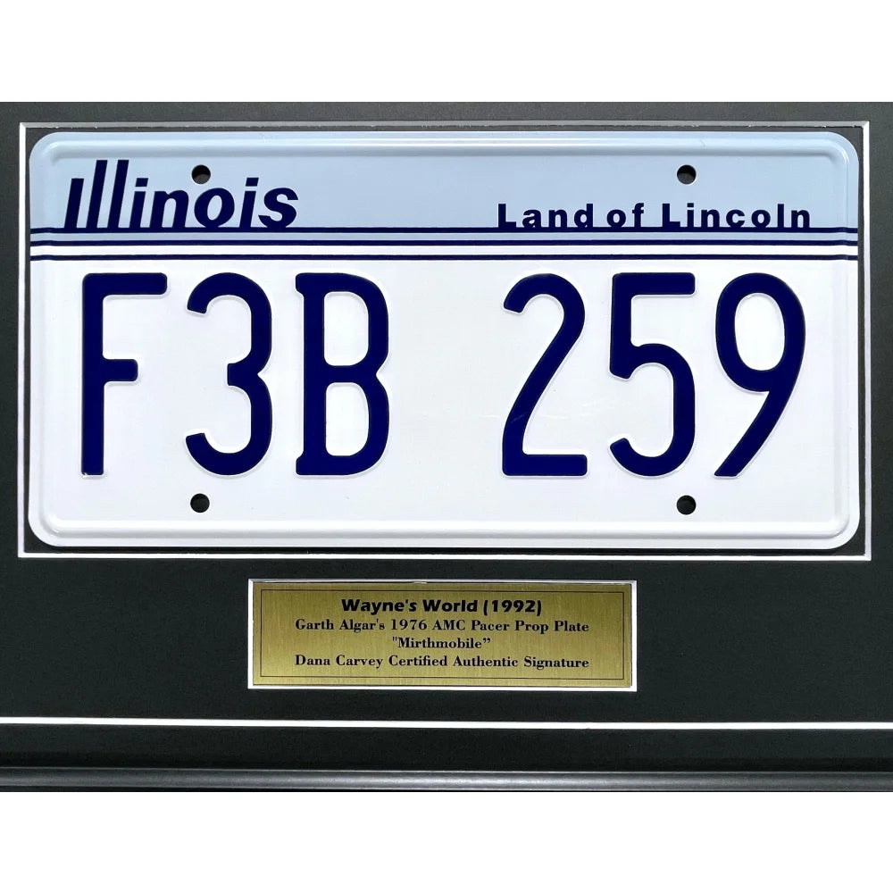 Dana Carvey Signed 8x10 Wayne's World Autographed License Plate Framed Collage with PSA COA - Perfect for Movie Memorabilia Collectors and Home Theater Decor