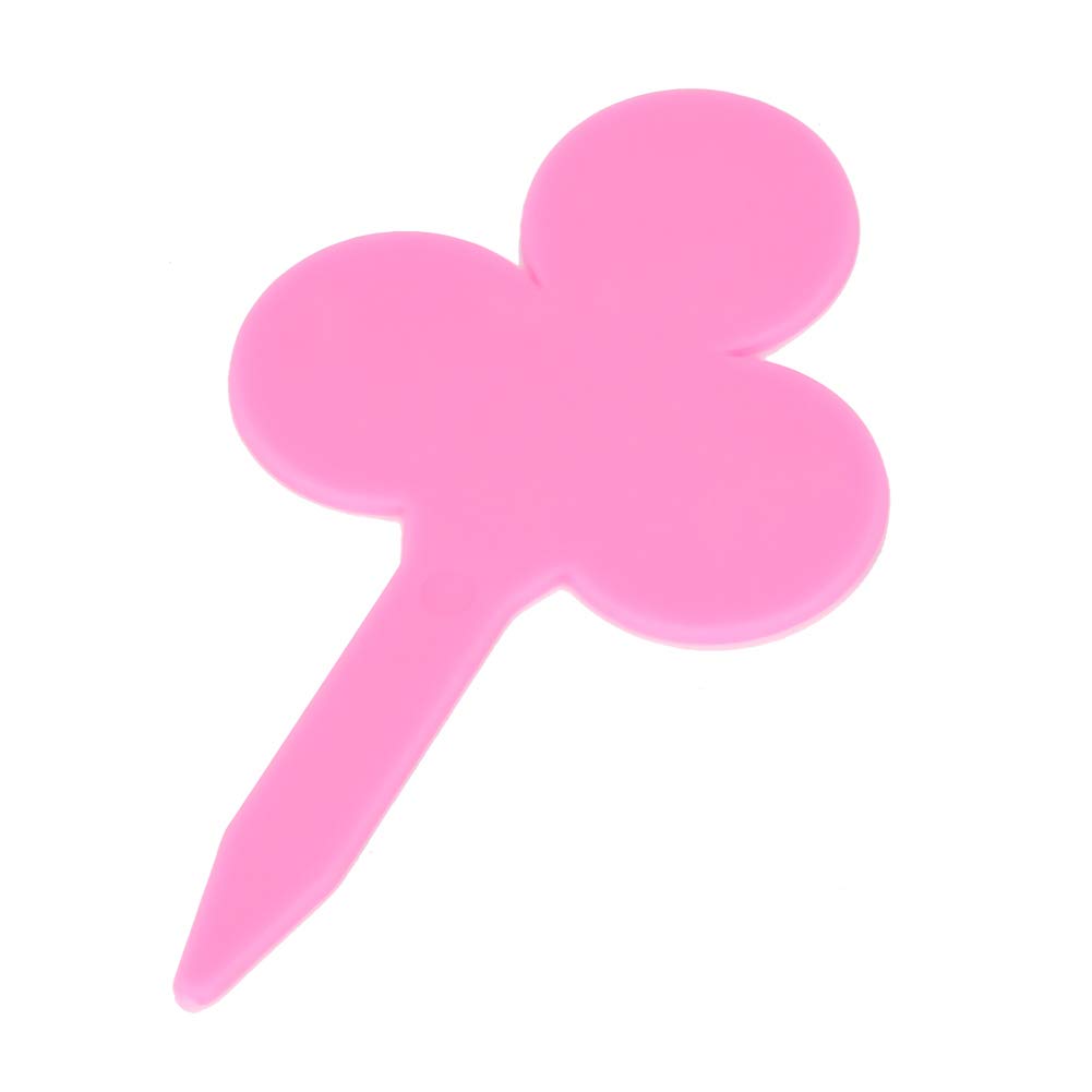 Waterproof PVC Leaf-Shaped Plant Labels - 100PCS Durable Garden Markers for Flowers, Herbs & Vegetables - Ideal for Outdoor Gardens, Greenhouses & Courtyards (Pink)