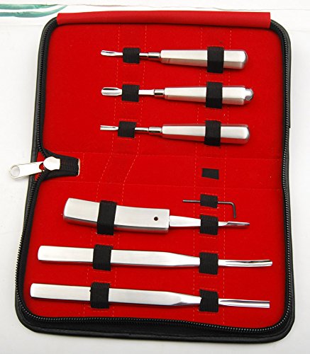 Premium Handcrafted Stainless Steel Equine Dental Elevator Set - Professional Horse Teeth Care Tools for Veterinarians & Equine Dentists - Perfect for Dental Procedures, Floating, and Oral Examinations