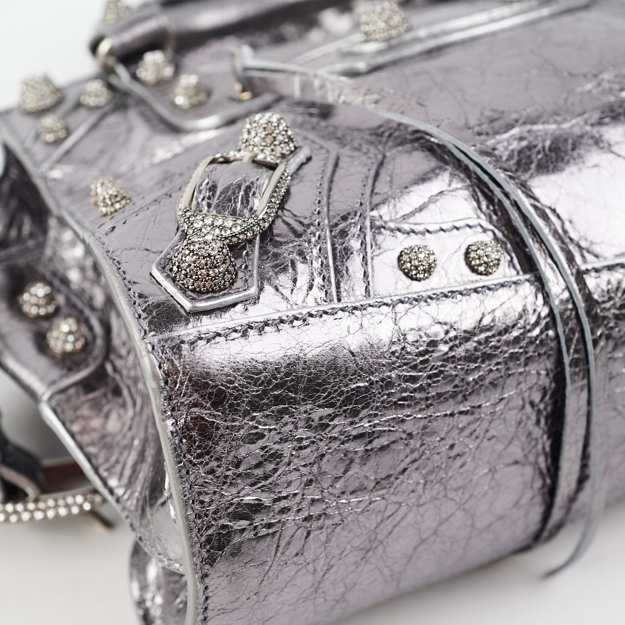 Balenciaga Neo Cagole XS Crossbody Bag in Silver | Luxury Designer Handbag for Women | Perfect for Night Out, Party & Everyday Use