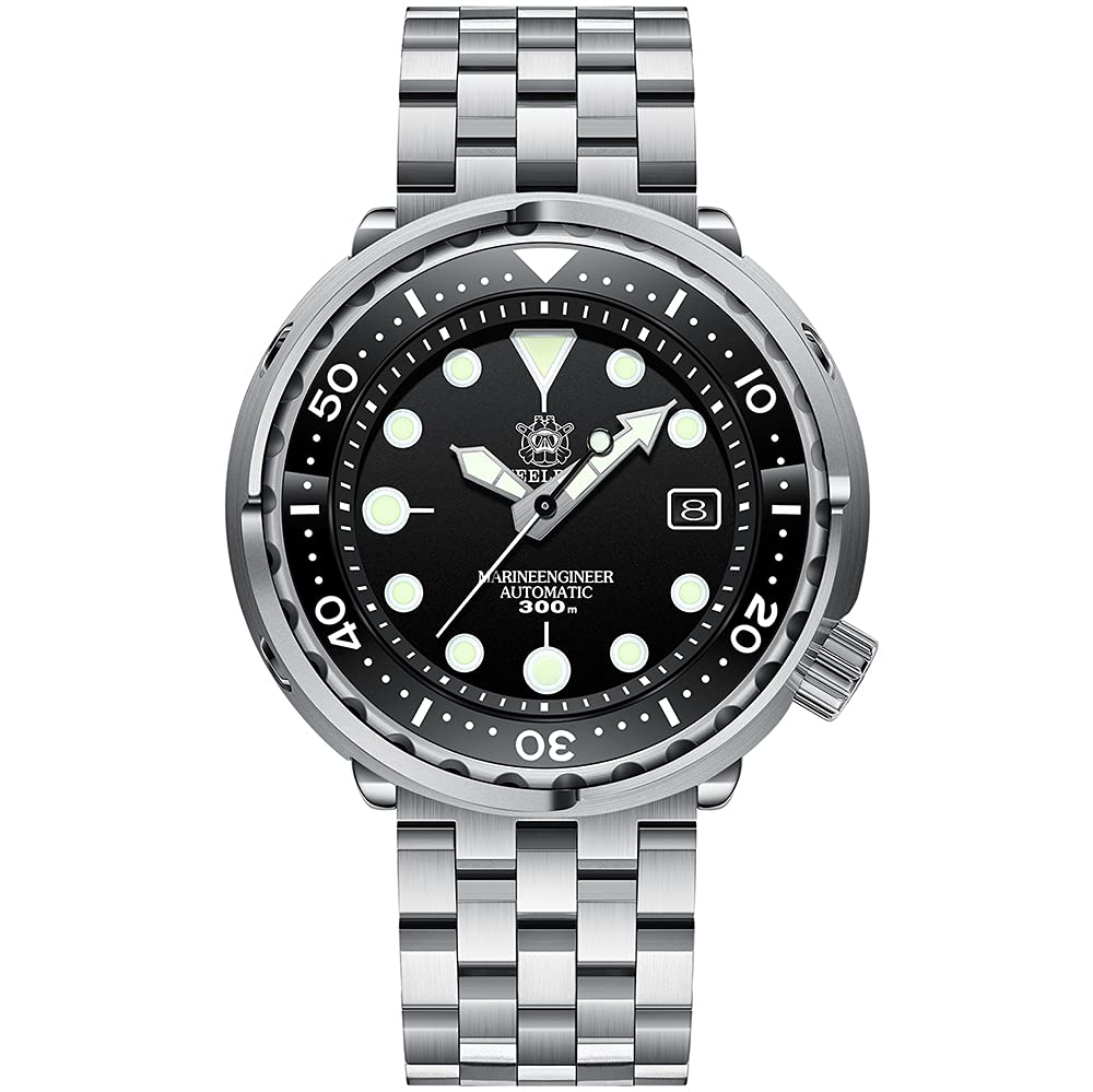 STEELDIVE Men's Automatic Diver Watch 300m Water Resistant - Self-Winding Mechanical Wristwatch with Ceramic Bezel & C3 Luminous - Sport Chronograph for Scuba Diving, Swimming & Outdoor Adventures