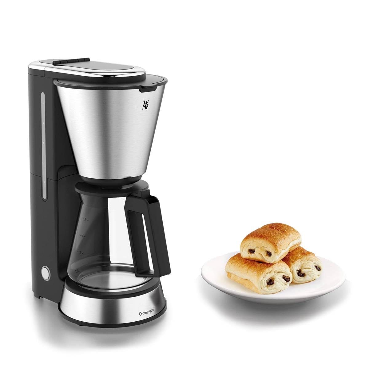 WMF KITCHENminis 0.6L Freestanding Drip Coffee Maker - 5 Cups, Black & Stainless Steel - Perfect for Home, Office, and Small Kitchens