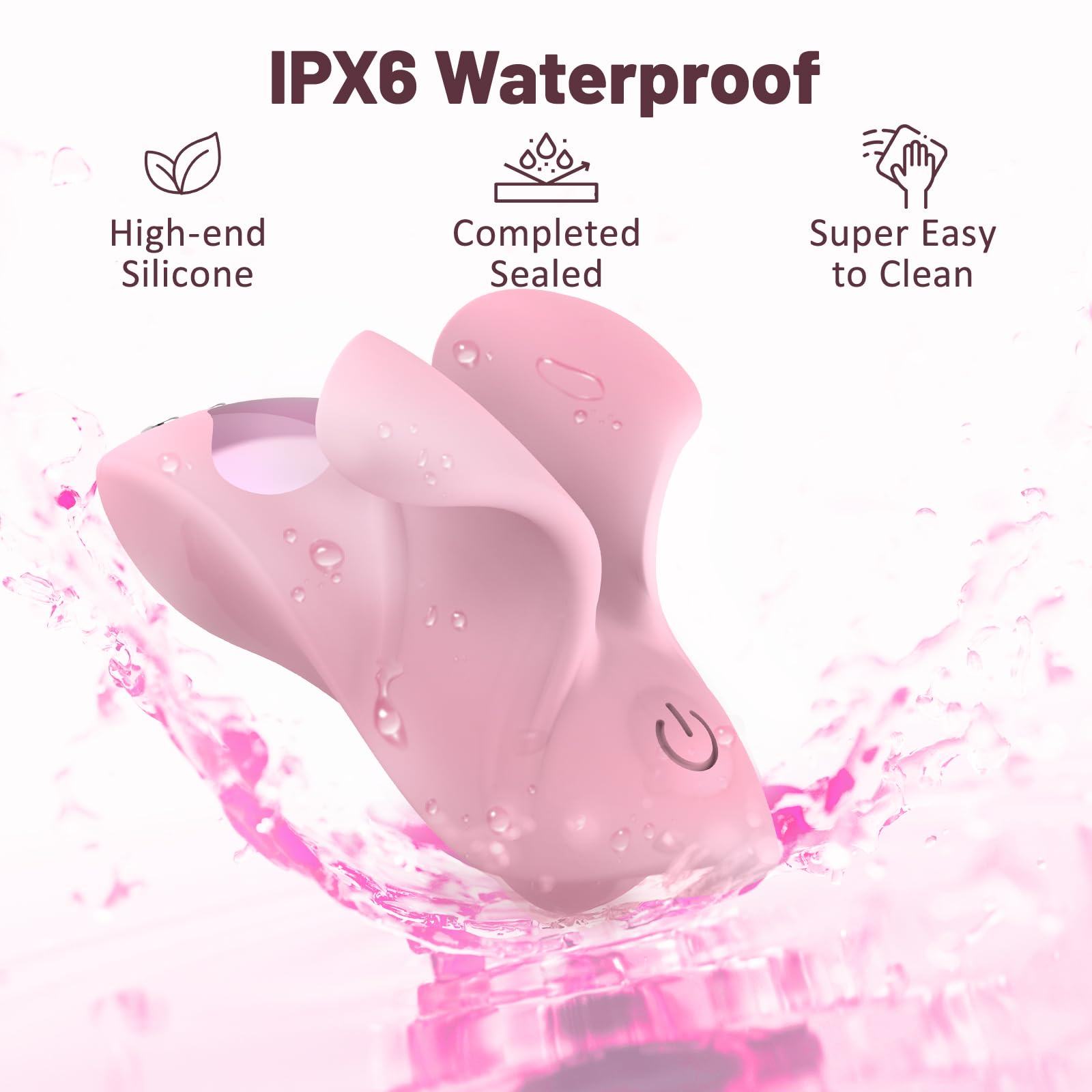Mini Vibrator for Women - 9 Vibration Modes Silicone Clitoral Stimulator, Rechargeable Finger Vibrator for Couples - Perfect for Clitoris & Nipple Stimulation - Enhance Intimacy & Pleasure in Bedroom Play