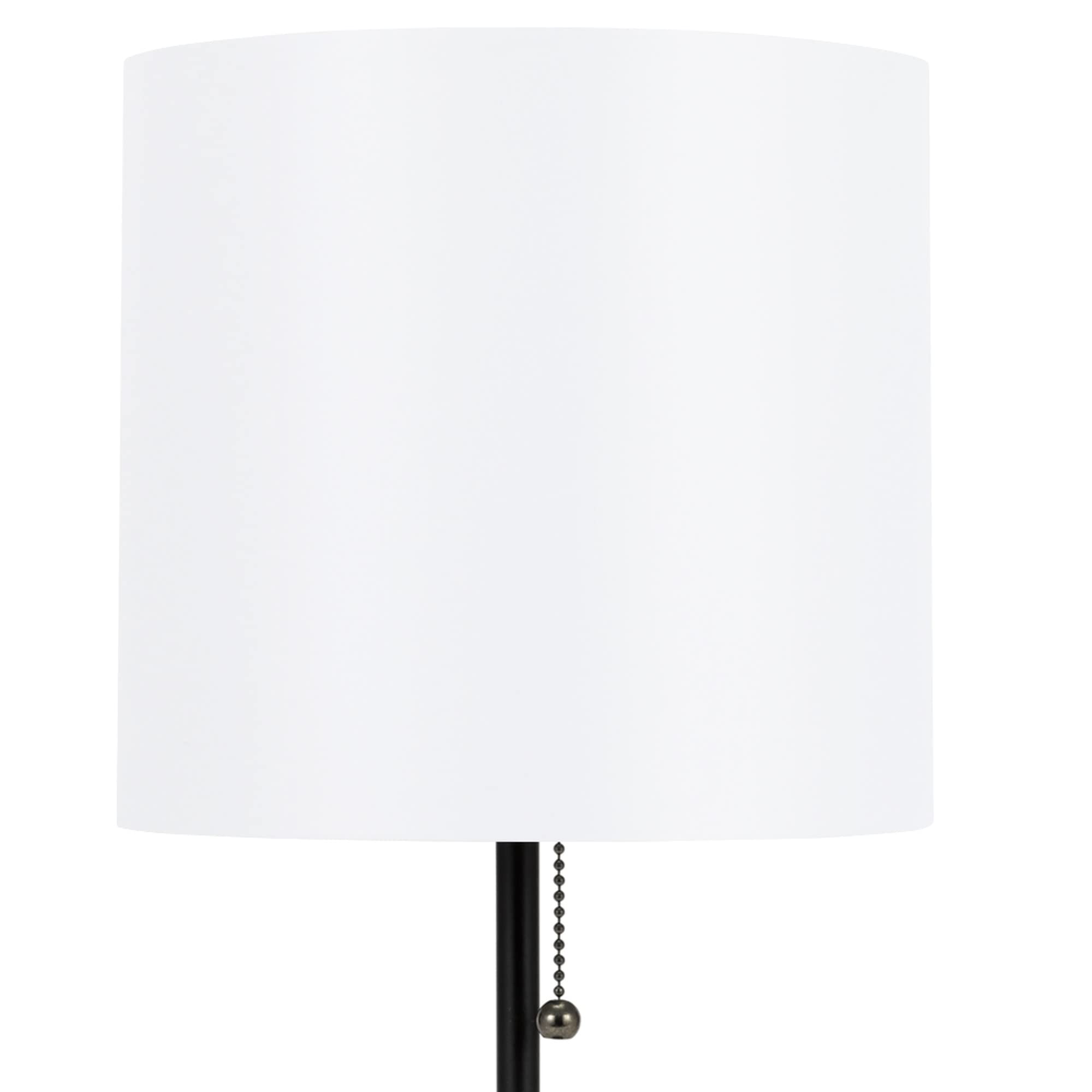 Catalina Lighting 21453-001 Modern Black Accent Table Lamp - 19 Inch LED Desk Lamp for Office, Dorm, Bedroom & Nightstand Reading Light (Bulb Not Included) - Perfect for Home Office, Study Room & Bedside Lighting