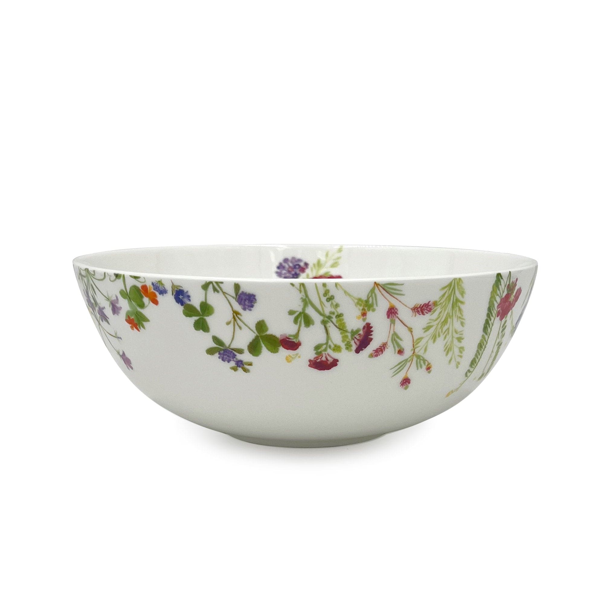 Handmade Wildflower Garden Serving Bowl - Elegant Floral Design for Salads, Pasta, and Party Dishes | Perfect for Entertaining, Dining, and Home Decor