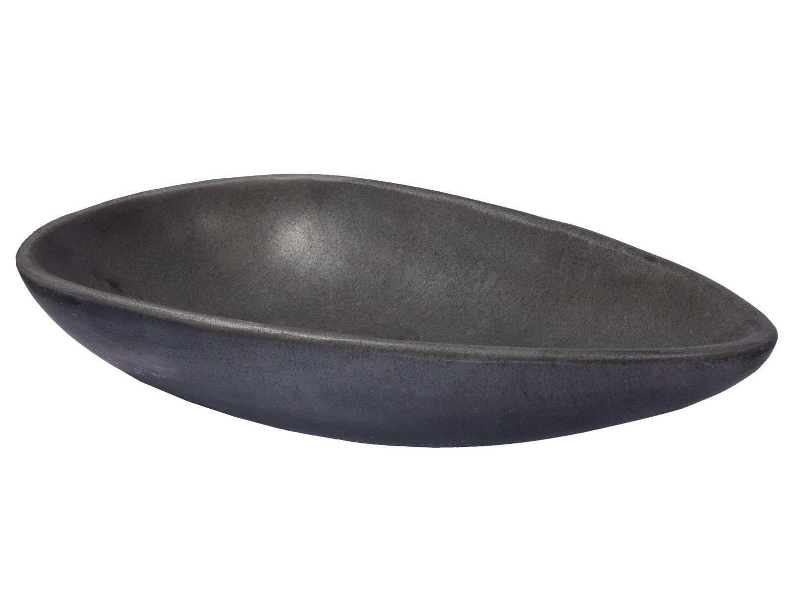 Black Lava Stone Pod-Shaped Vessel Sink - Modern Bathroom Vanity Basin for Contemporary Home Decor | Perfect for Powder Rooms, Master Baths & Spa Retreats