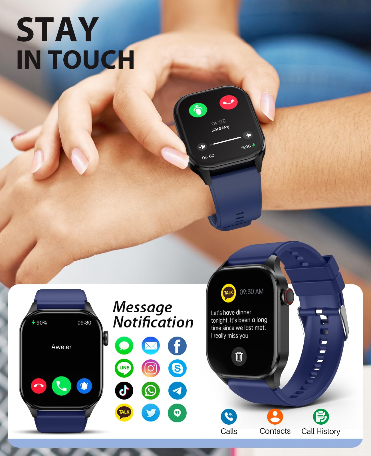 Smart Watch for Men with Infrared Blood Oxygen Monitor, 136+ Sports Modes, 2.04