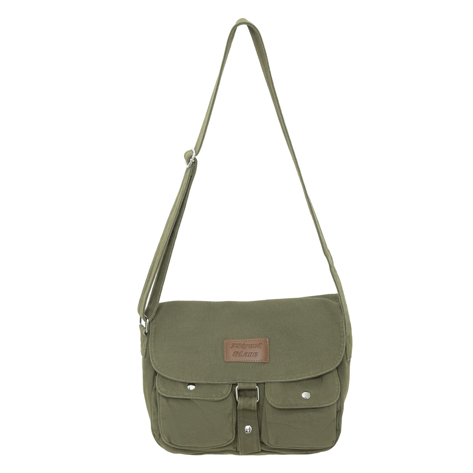 Vintage Canvas Messenger Bag for Men & Women - Small Crossbody Shoulder Bag, Military Style Satchel Purse - Perfect for Work, Travel & Everyday Use