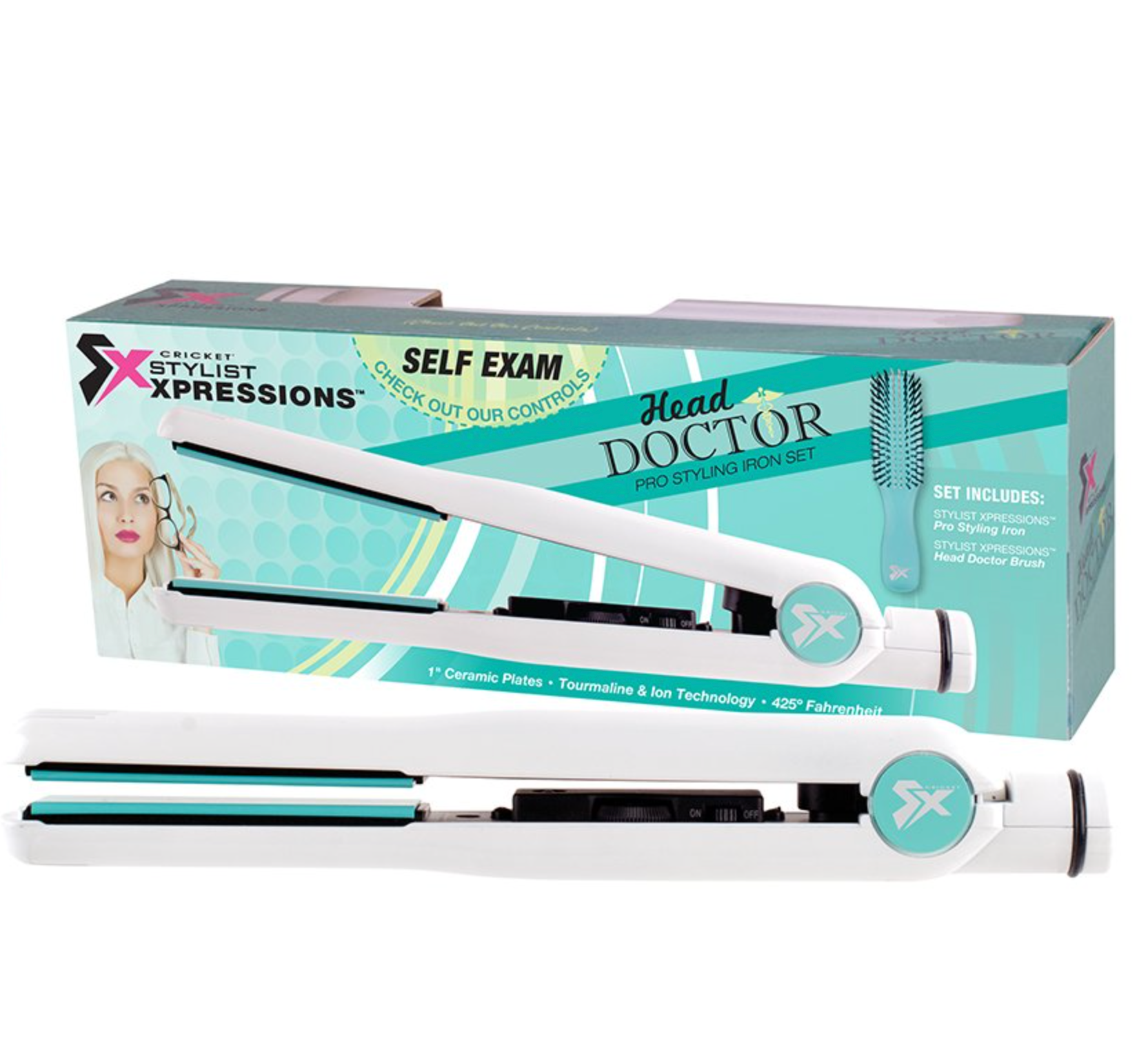 Professional Cricket Head Doctor Pro Flat Iron for Hair Styling - Perfect for Salon, Home Use & Travel