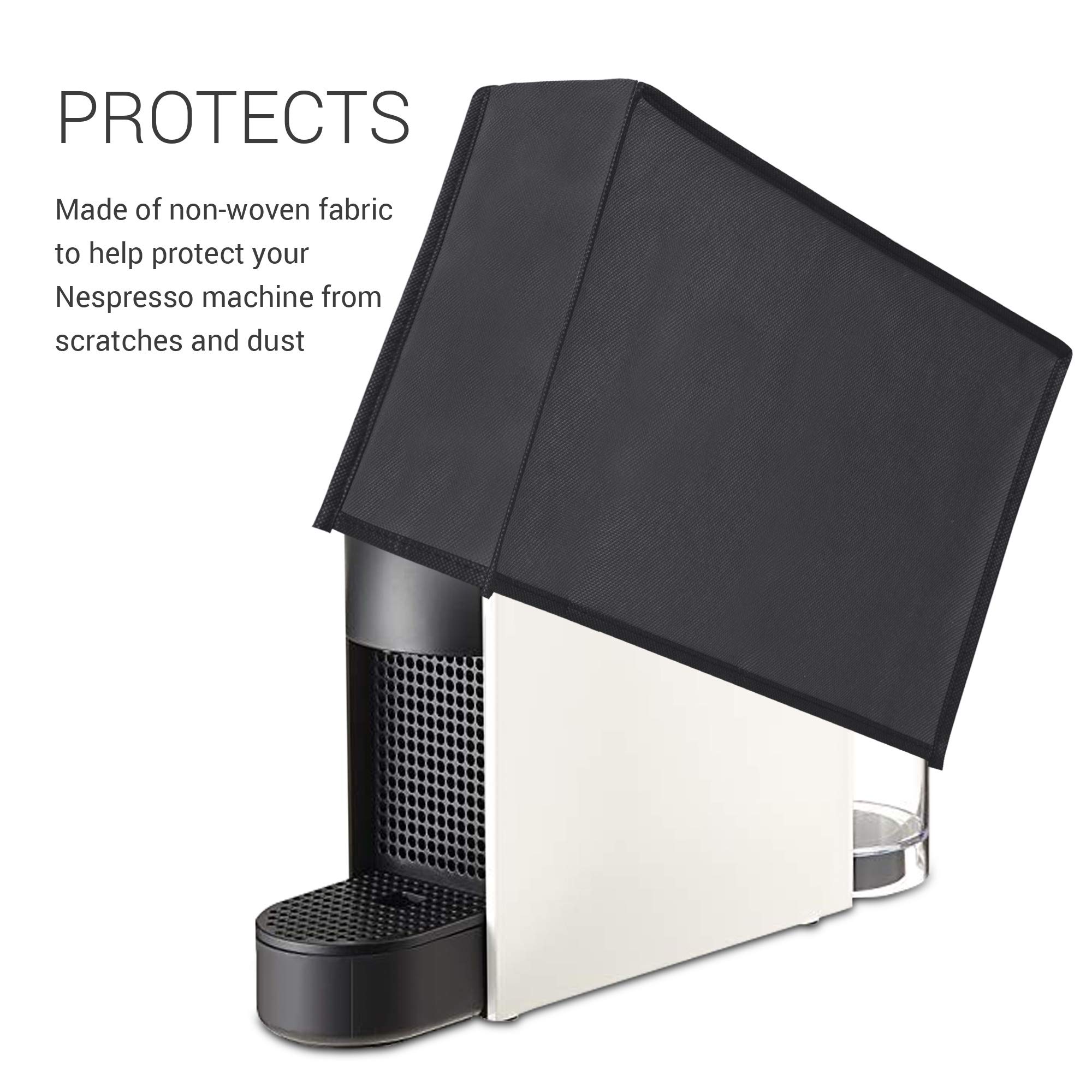 kwmobile Protective Cover Compatible with Nespresso Essenza Mini Coffee Machine - Durable Plastic Case in Dark Grey - Perfect for Home & Office Use