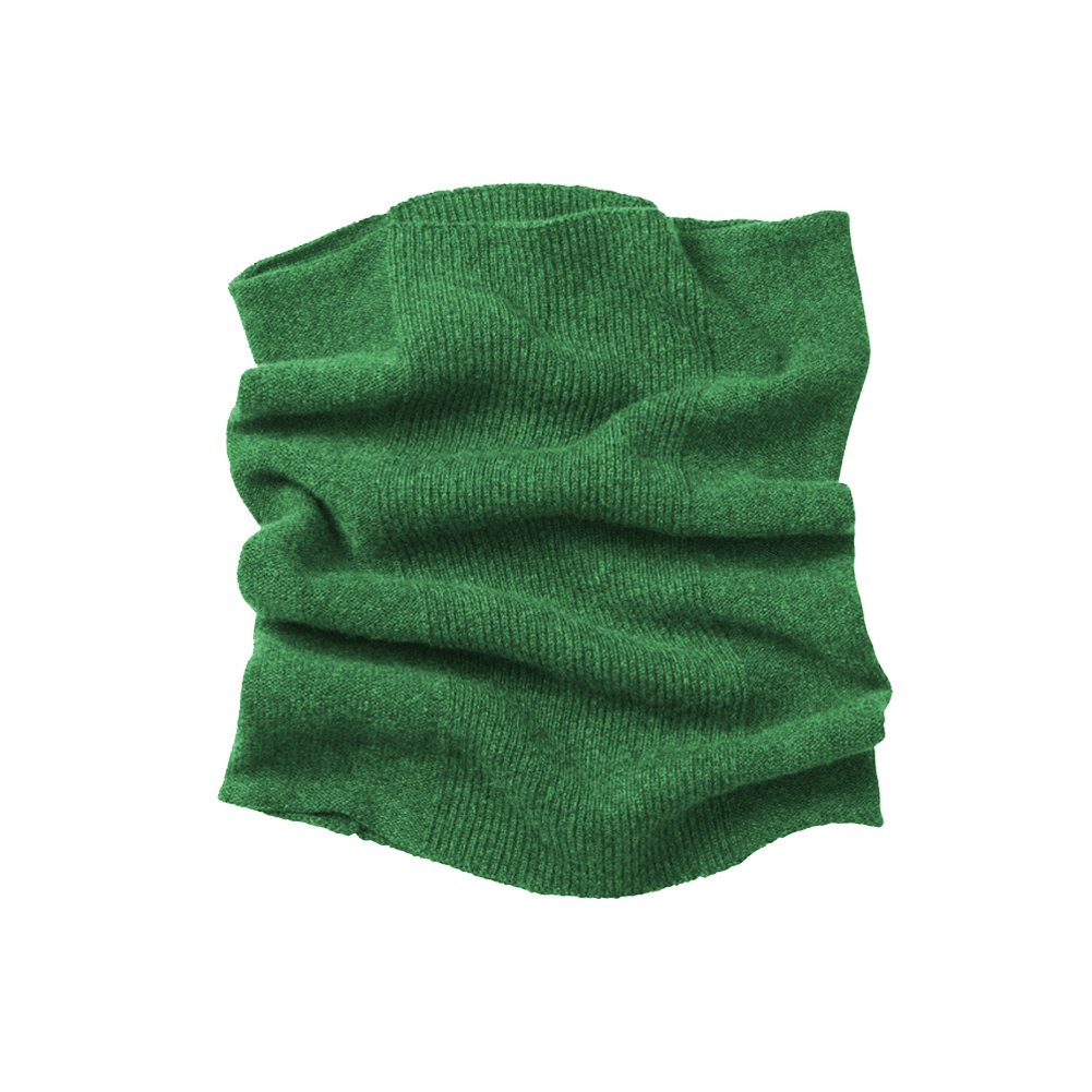 Parisbonbon Men's 100% Cashmere Ribbed Neck Warmer Scarf - Soft Winter Accessory in Apple Green, One Size Fits All - Perfect for Skiing, Outdoor Sports & Cold Weather Protection