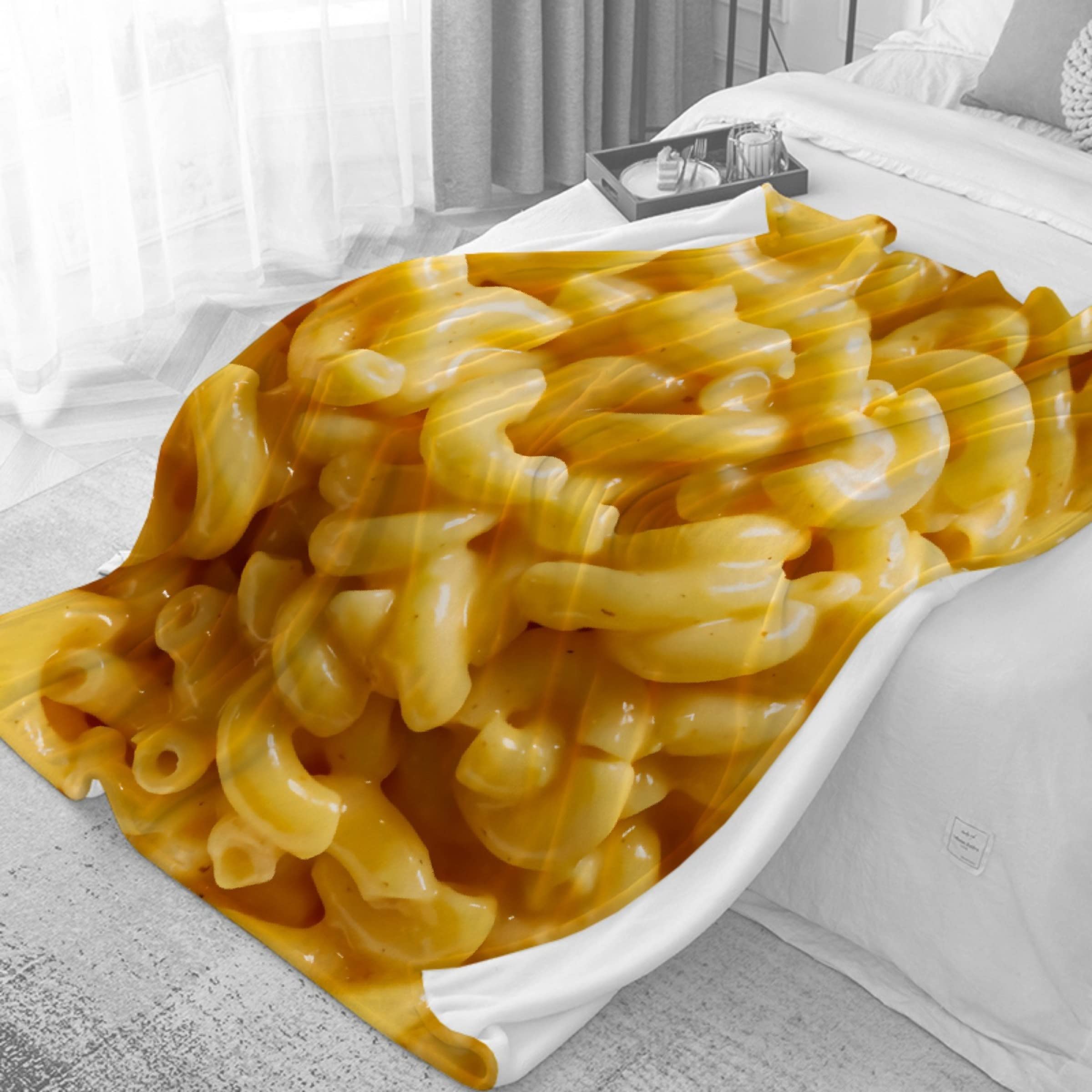 Ultra Soft Plush Cheese Throw Blanket - Warm Cozy Flannel Bed Quilt for Couch, Sofa & All Season Use - 90x120 Inches Family Size - Perfect for Movie Nights, Camping & Home Decor