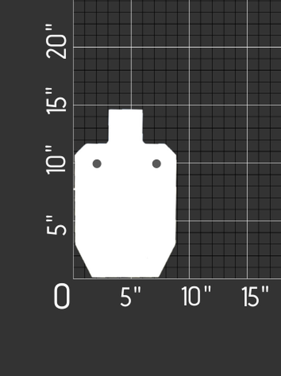 JC Steel Targets - 45% IPSC AR500 Steel Target, 3/8