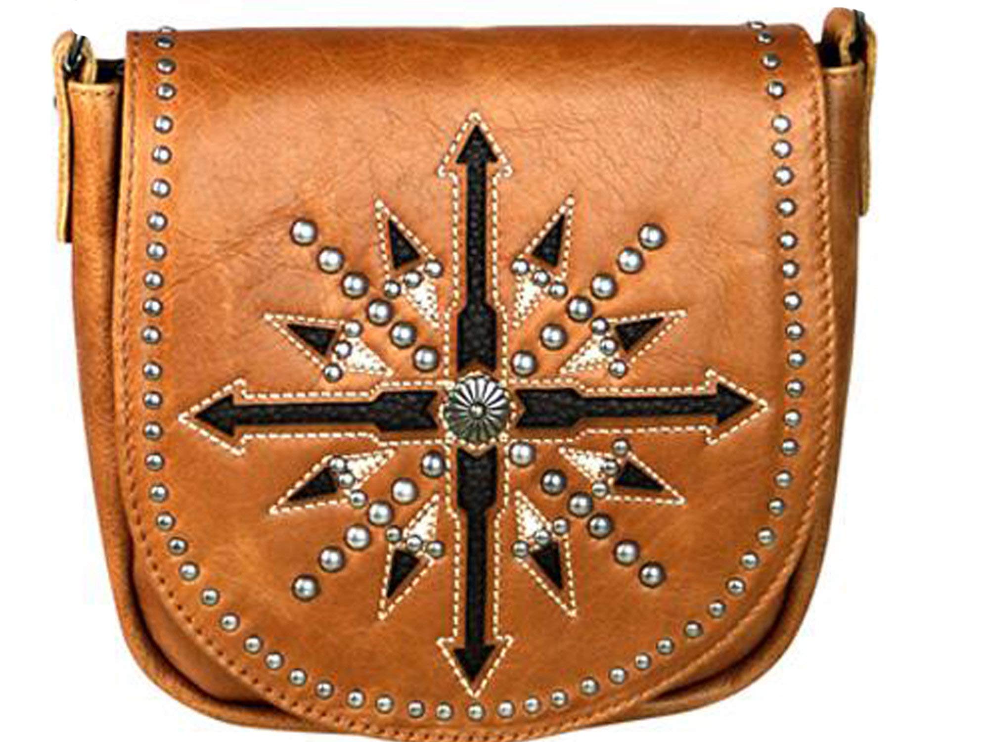 Montana West Arrow Design Phone Charging Crossbody Bag for Women - Stylish Leather Shoulder Purse with USB Port - Perfect for Travel, Shopping & Daily Use