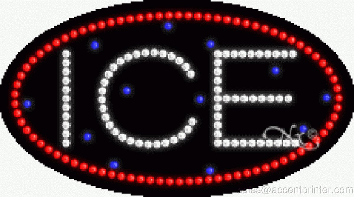 Energy Efficient LED Sign with Ice Flashing & Animated Effects - Perfect for Bars, Restaurants, and Retail Stores