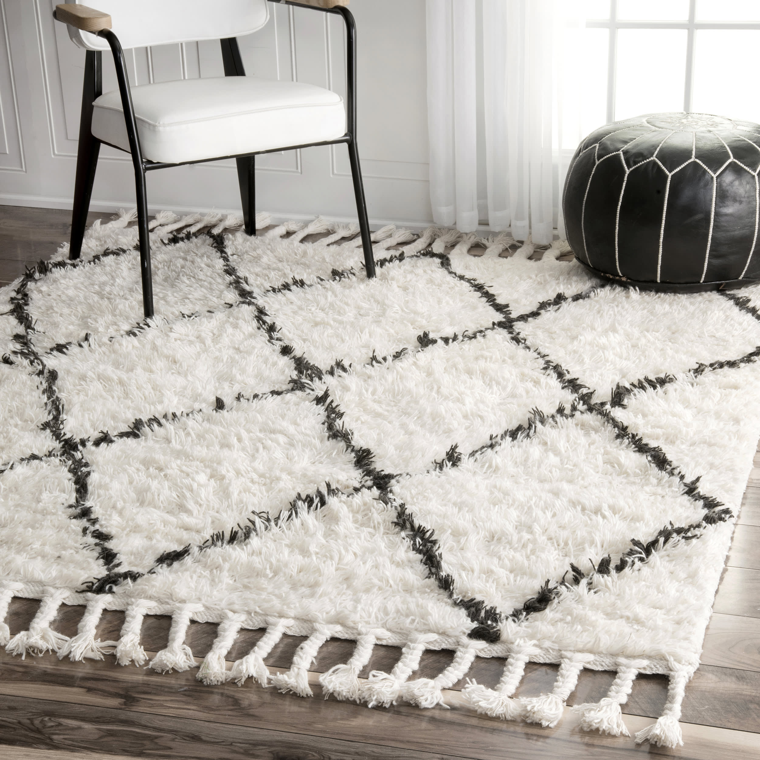 Adair Shag Rug - Soft Natural Fiber Area Rug for Living Room, Bedroom & Nursery | Plush & Cozy Home Decor