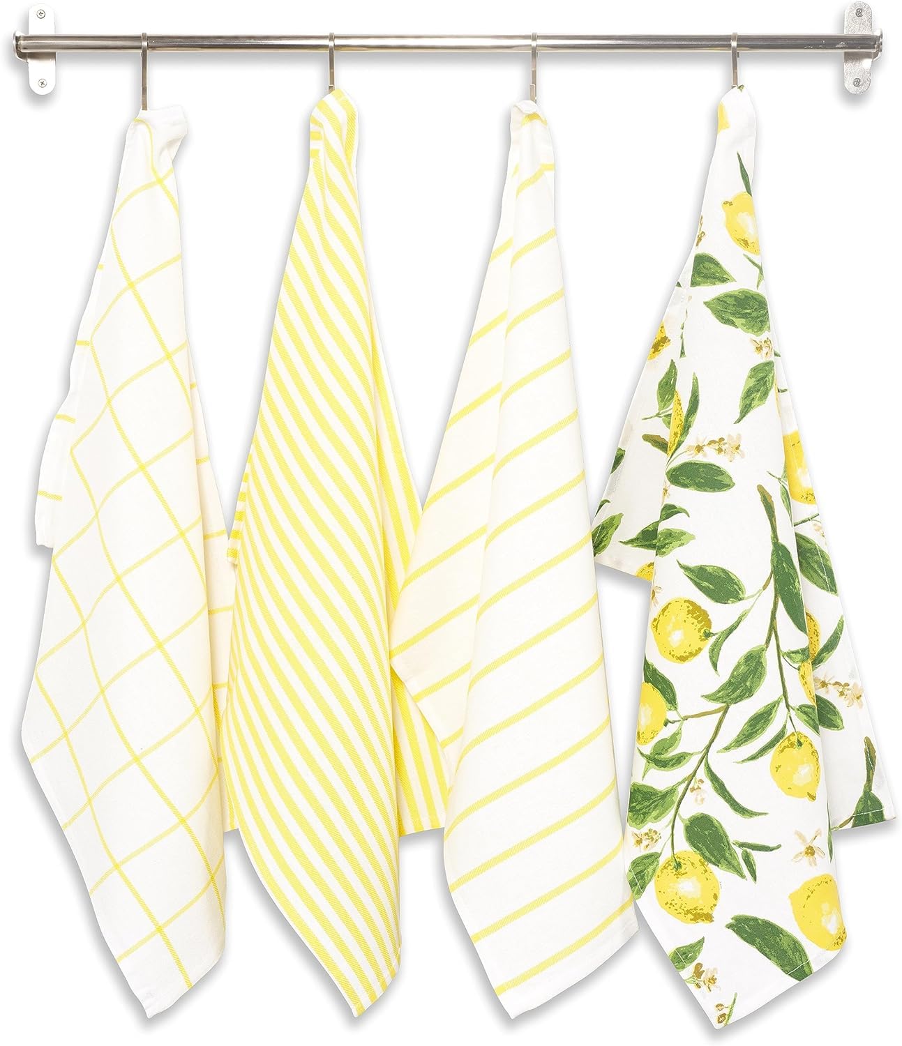 Premium Cotton Kitchen Dish Towels Set of 4 - 18