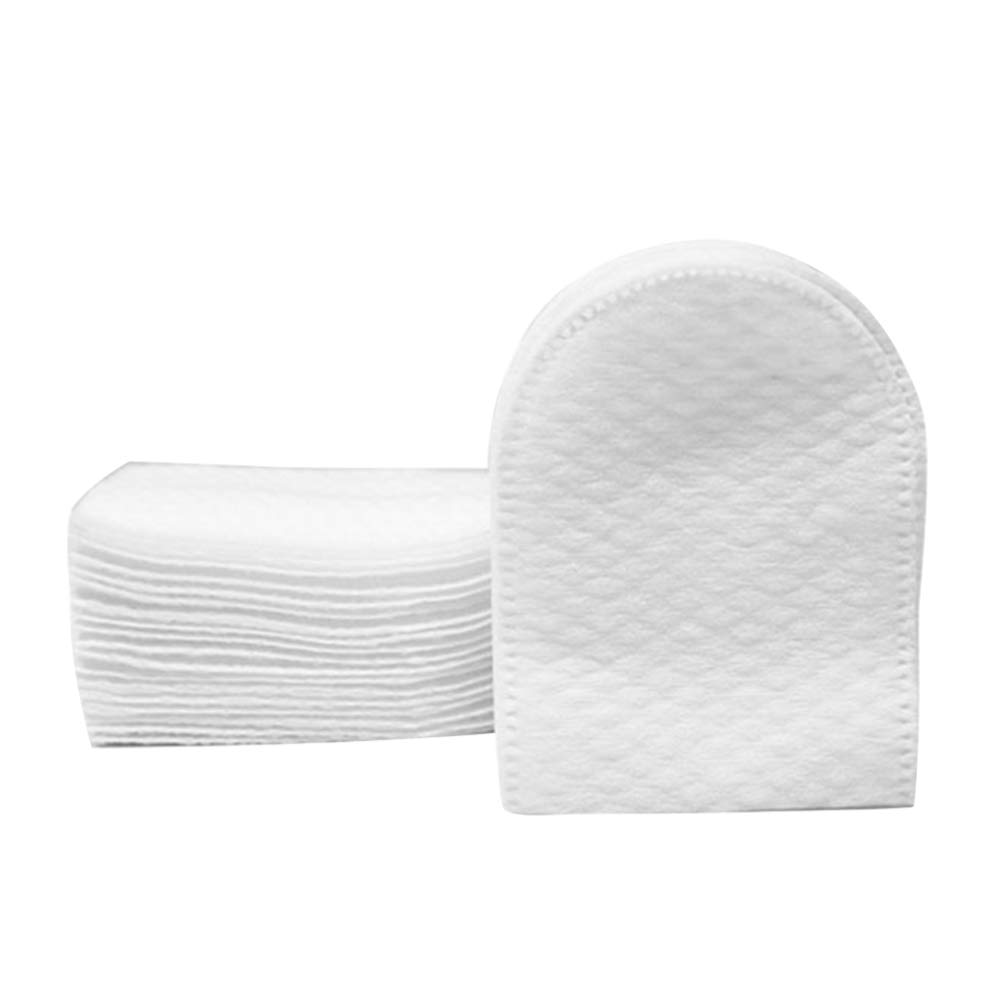 Milisten 240pcs Premium Cotton Makeup Pads - Soft U-Shaped Cosmetic Pads for Face Cleansing, Eye Makeup Removal & Skincare | Gentle Reusable Facial Wipes for Women & Men | Perfect for Daily Beauty Routine, Travel & Spa Use