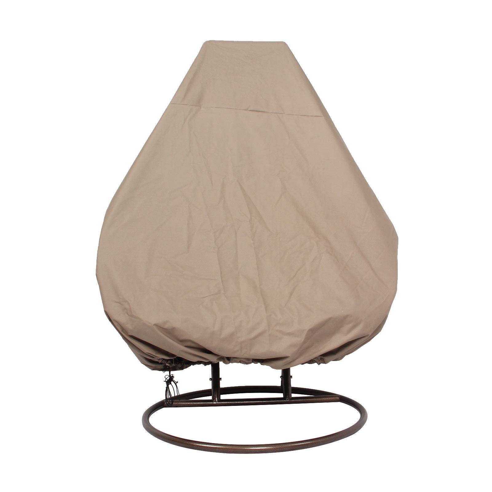 LeisureMod Hanging Swing Egg Chair - Indoor/Outdoor Patio Hammock with Canvas Cover - Perfect for Backyard, Garden, Balcony & Porch Relaxation