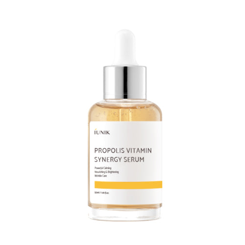 iUNIK Propolis Vitamin Synergy Serum - Hydrating Facial Serum with Antioxidants for Glowing Skin | Perfect for Daily Skincare Routine & Nighttime Treatment