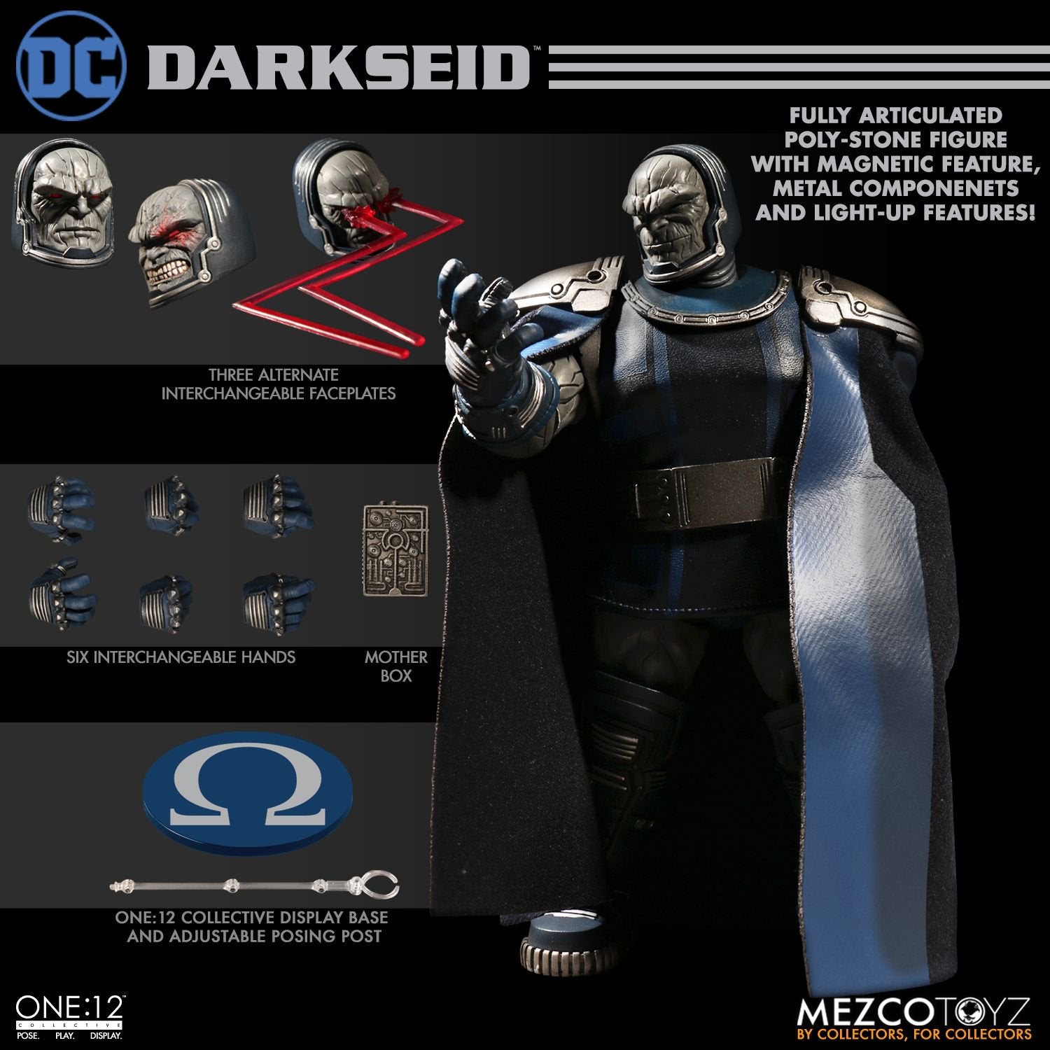 Mezco Toyz One:12 Collective DC Comics Darkseid 1/12 Scale Action Figure - Premium Collectible Toy for DC Fans, Display & Photography Scenes