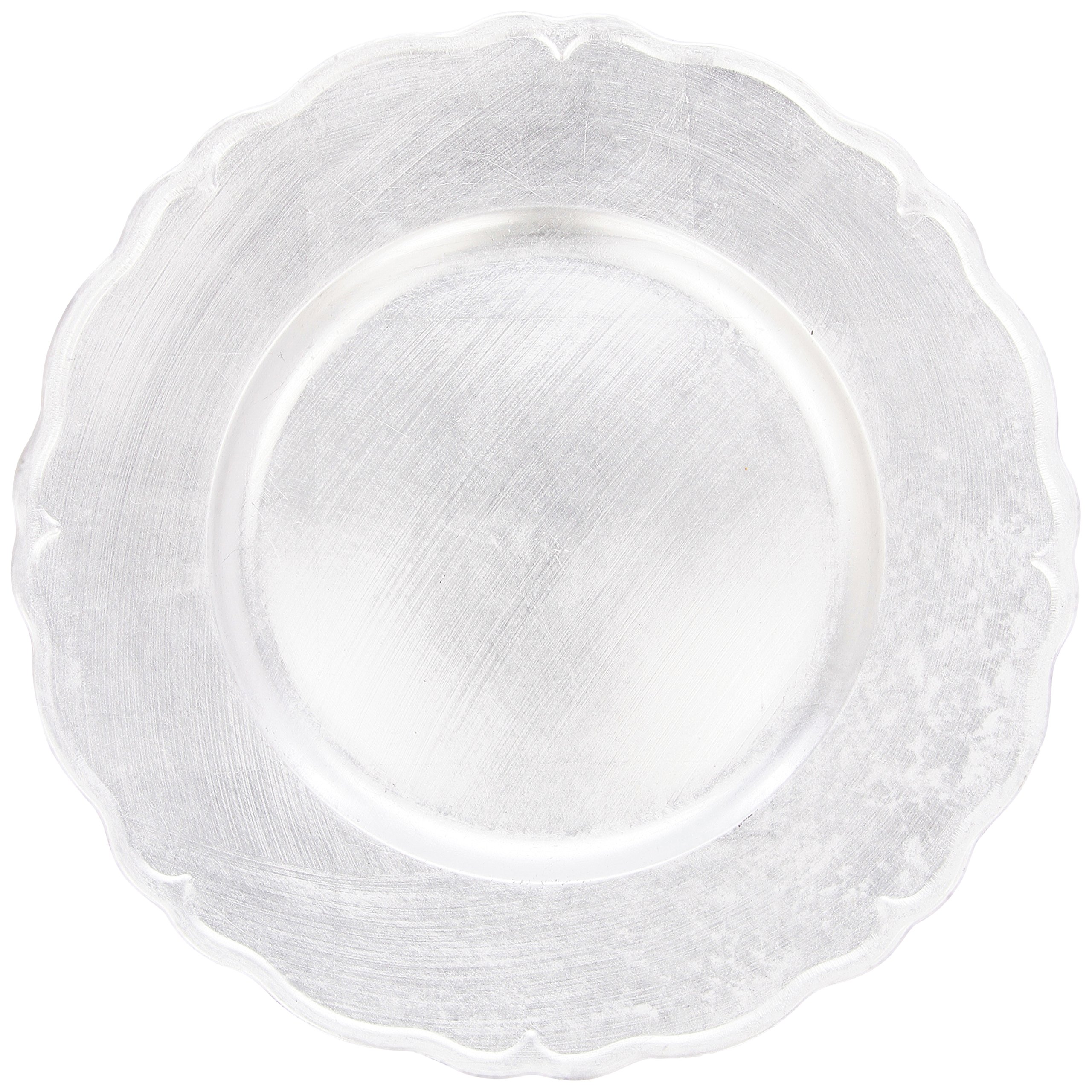 Jay Round Regency ChargeIt Charger Plate - Elegant Gold & Silver Plated Dinnerware for Weddings, Parties & Formal Dining - Perfect for Table Decor & Special Occasions