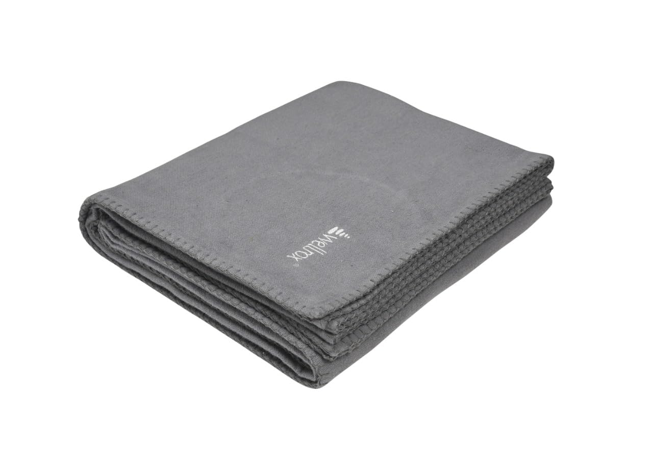 Premium 100% Indian Cotton Yoga Blanket for Restorative Yoga, Meditation & Relaxation - Soft, Breathable & Eco-Friendly Yoga Prop for Home Practice, Studio Sessions & Outdoor Retreats