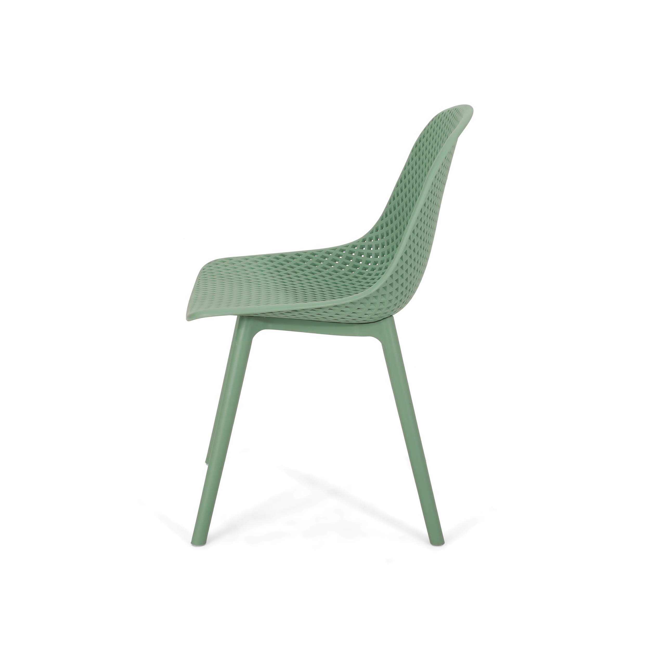 Christopher Knight Home Darleen Outdoor Dining Chairs (Set of 2) - Weather-Resistant Green Patio Furniture for Garden, Poolside, and Backyard Dining