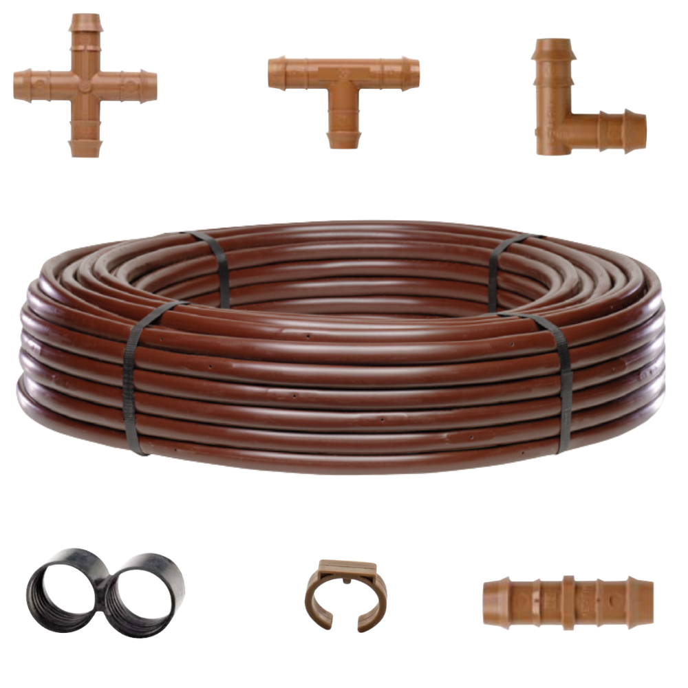 Netafim Techline™ CV 17mm 100ft Drip Irrigation Kit - Perfect for Greenhouse, Garden, and Farm Watering Systems