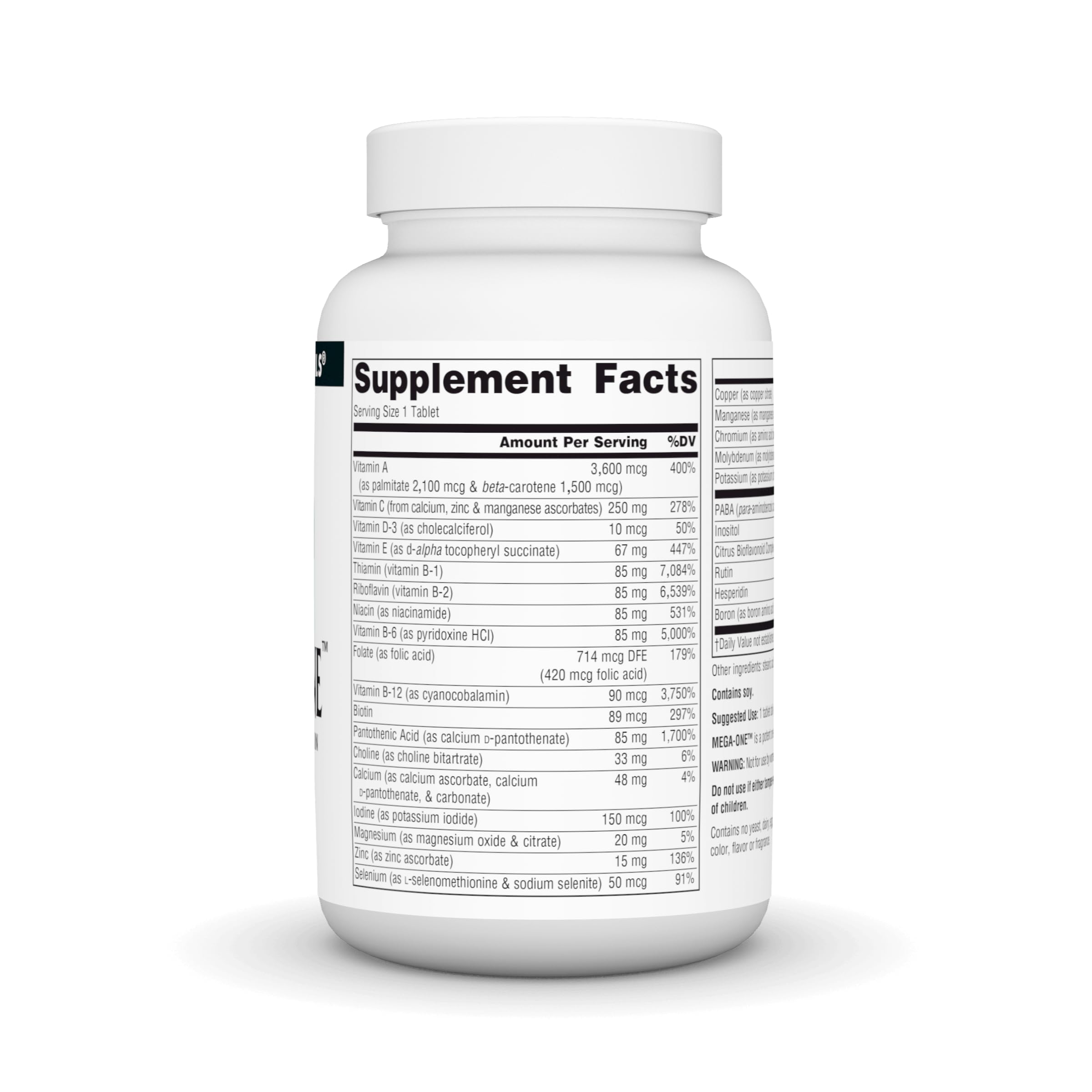 Source Naturals Mega-One Multivitamin No Iron Tablet - 60 Count | Daily Immune Support & Energy Boost for Adults