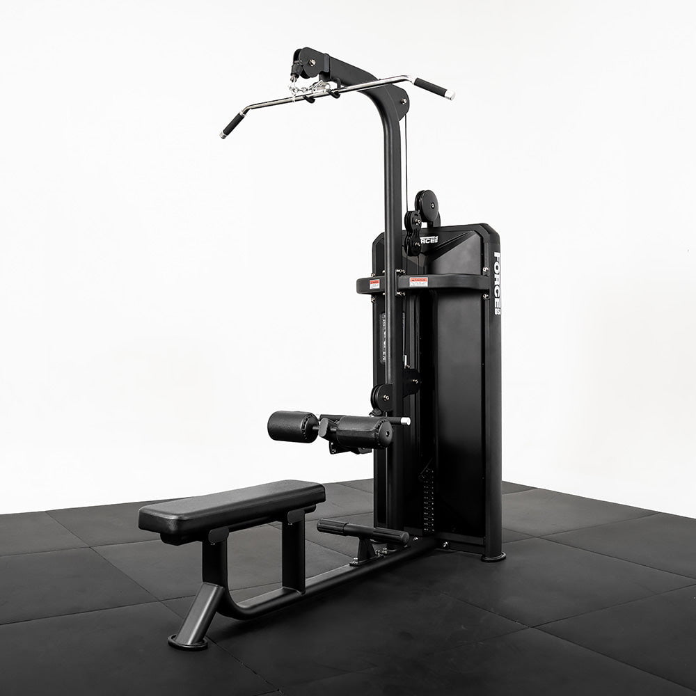 Force USA Solitude Lat Pulldown & Seated Row Dual Function Pin Loaded Machine - Home Gym Strength Training Equipment for Back & Arm Workouts