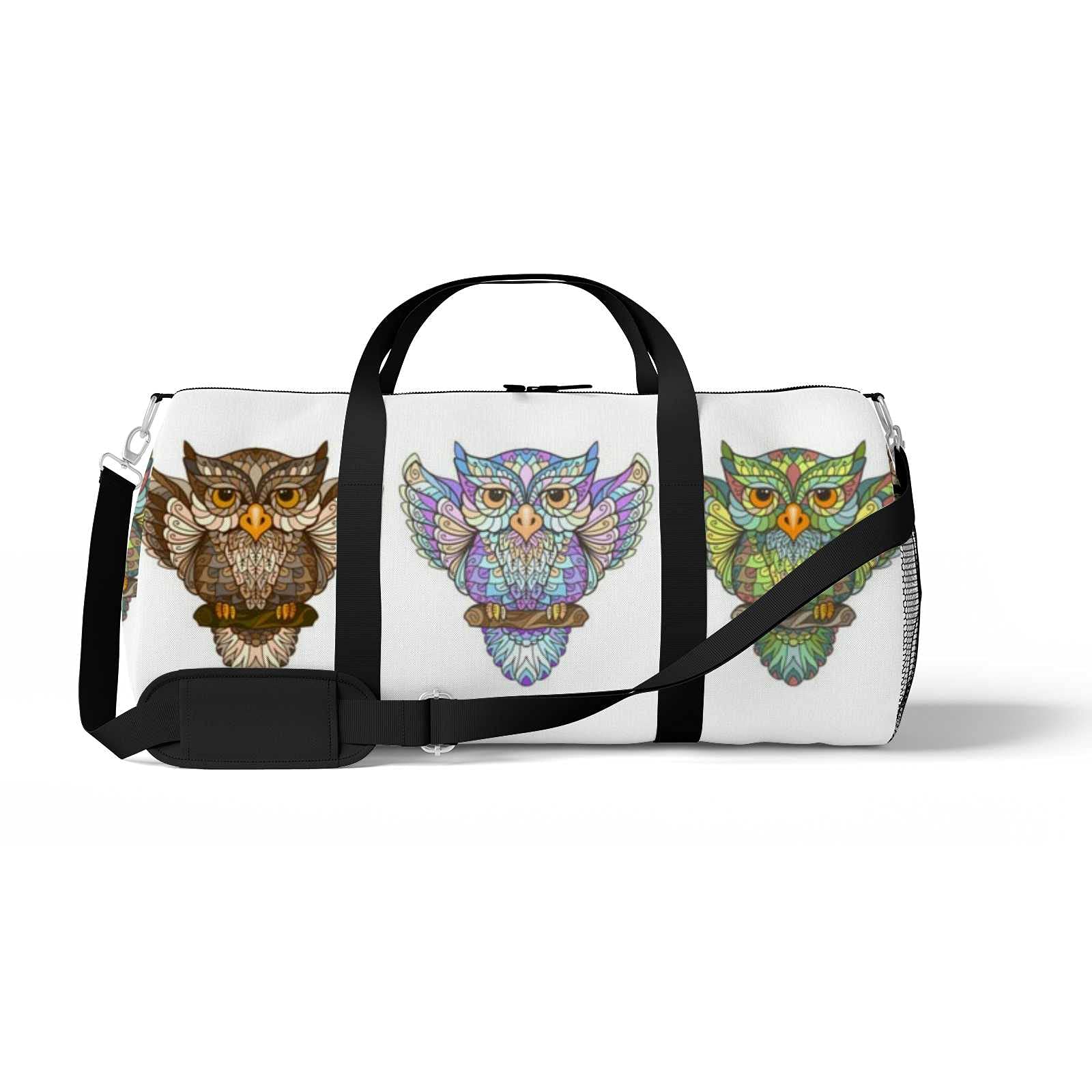 Waterproof Lightweight Gym Bag for Women & Men - Durable Owl Print Duffel Bag for Travel, Sports & Workout | Carry-On Approved for Airplane Boarding & Fitness Training