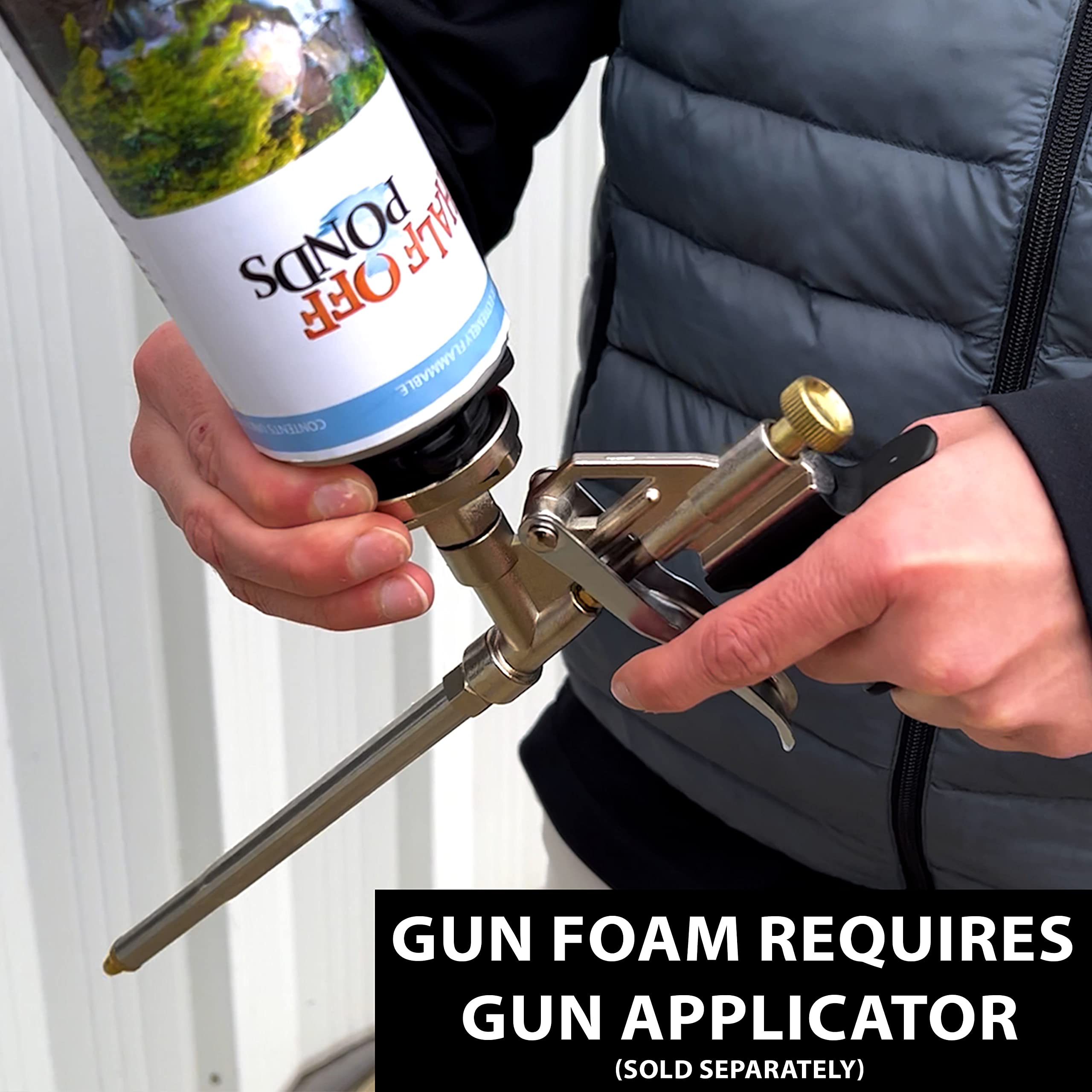 POND Waterfall Gun Foam - 24oz Can for Water Features & Fountains | Creates Stunning Waterfall Effects | Perfect for Outdoor Ponds, Gardens & Aquatic Displays