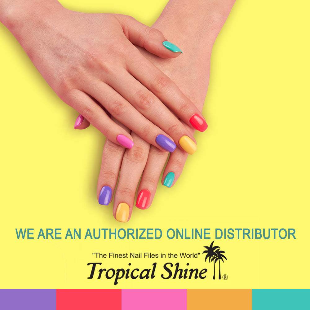 Tropical Shine 4-Way Nail Buffer & File Set - Professional Nail Care Kit for Smooth, Shiny Nails at Home or Salon | Manicure, Pedicure, Nail Polish Prep