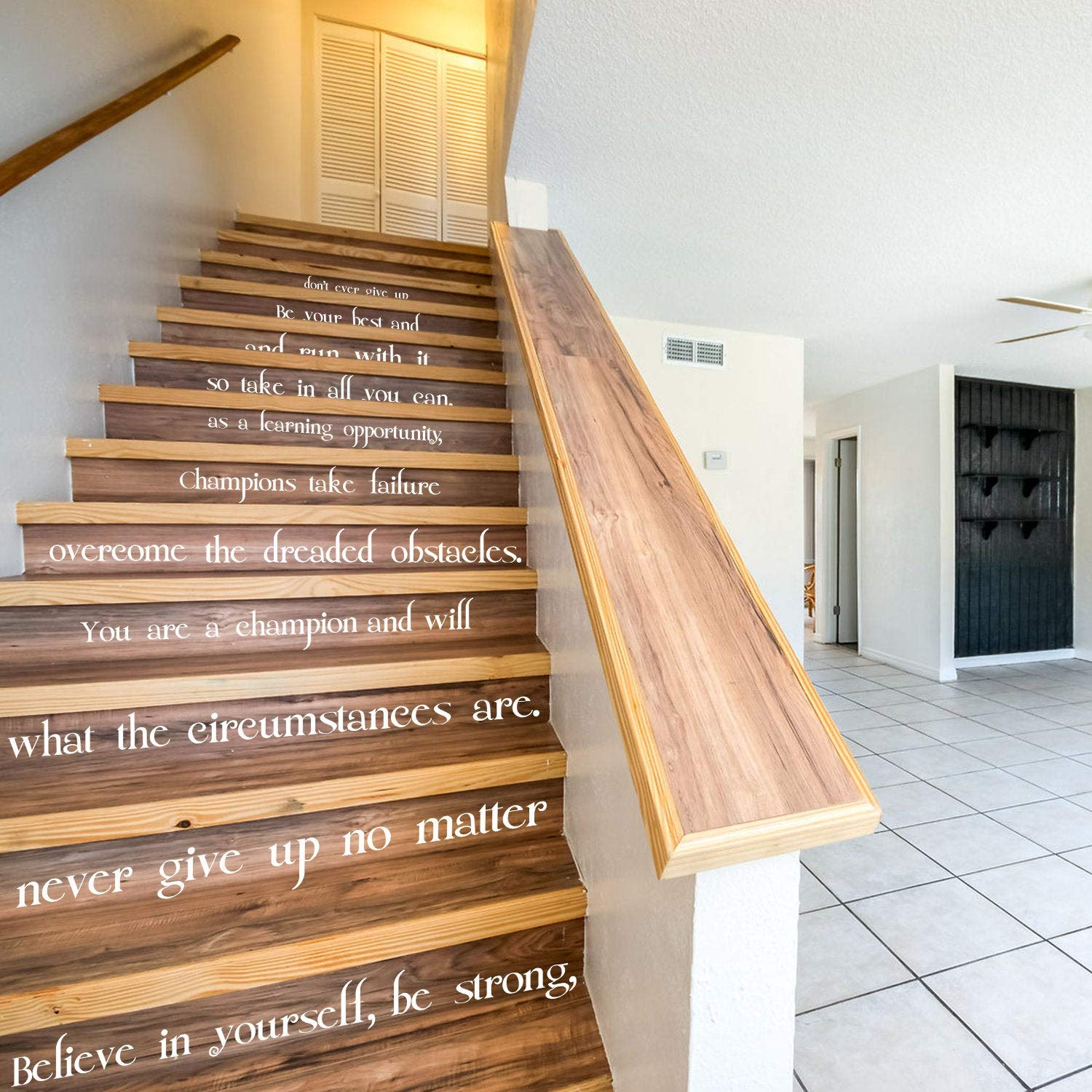 Believe in Yourself Vinyl Sticker - Motivational Wall Art for Home & Office - Inspirational Quote Decal - Perfect for Stairs, Bedrooms & Living Rooms - Self Love & Family Encouragement Decor