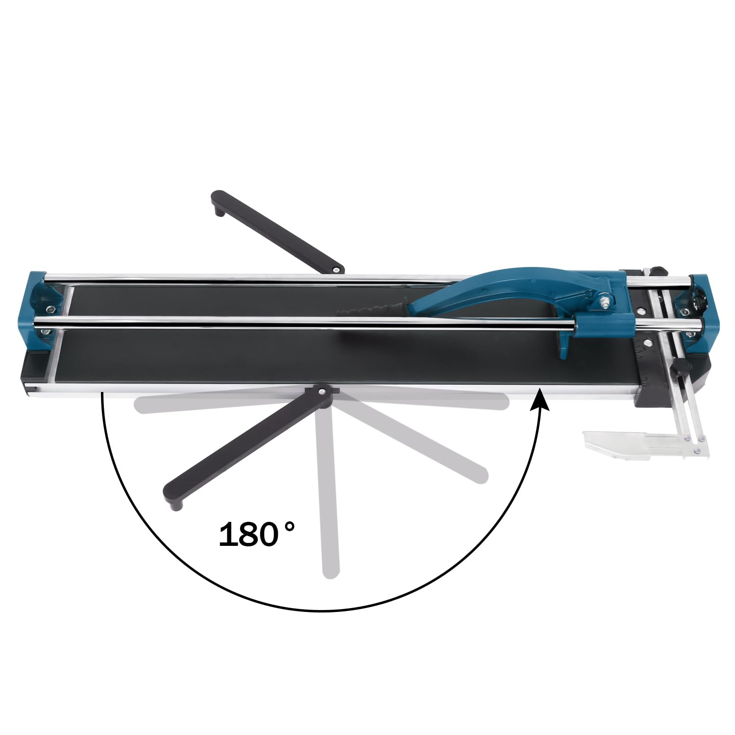 48-Inch Manual Tile Cutter with Laser Guide - Tungsten Carbide Wheel for Porcelain & Ceramic Tiles - Heavy Duty All-Steel Construction - Perfect for Home Renovation, Bathroom Remodeling & DIY Floor Tile Projects