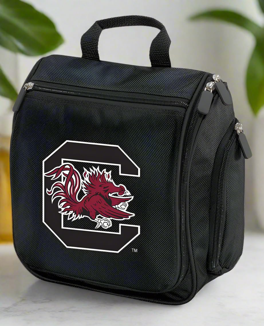 University of South Carolina Gamecocks Logo Toiletry Bag - Hanging Travel Shaving Kit for Men & Women - Perfect for Dorm, Gym, and Game Day Essentials