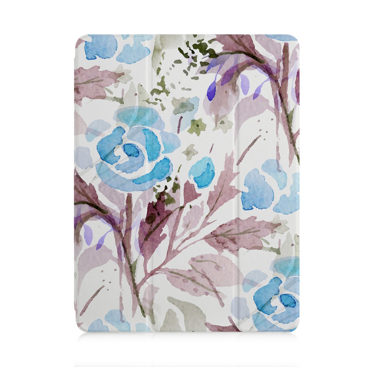 Watercolor Flower iPad Trifold Case - Slim Protective Cover for iPad 6th/7th/8th/9th Gen - Perfect for Work, School & Travel