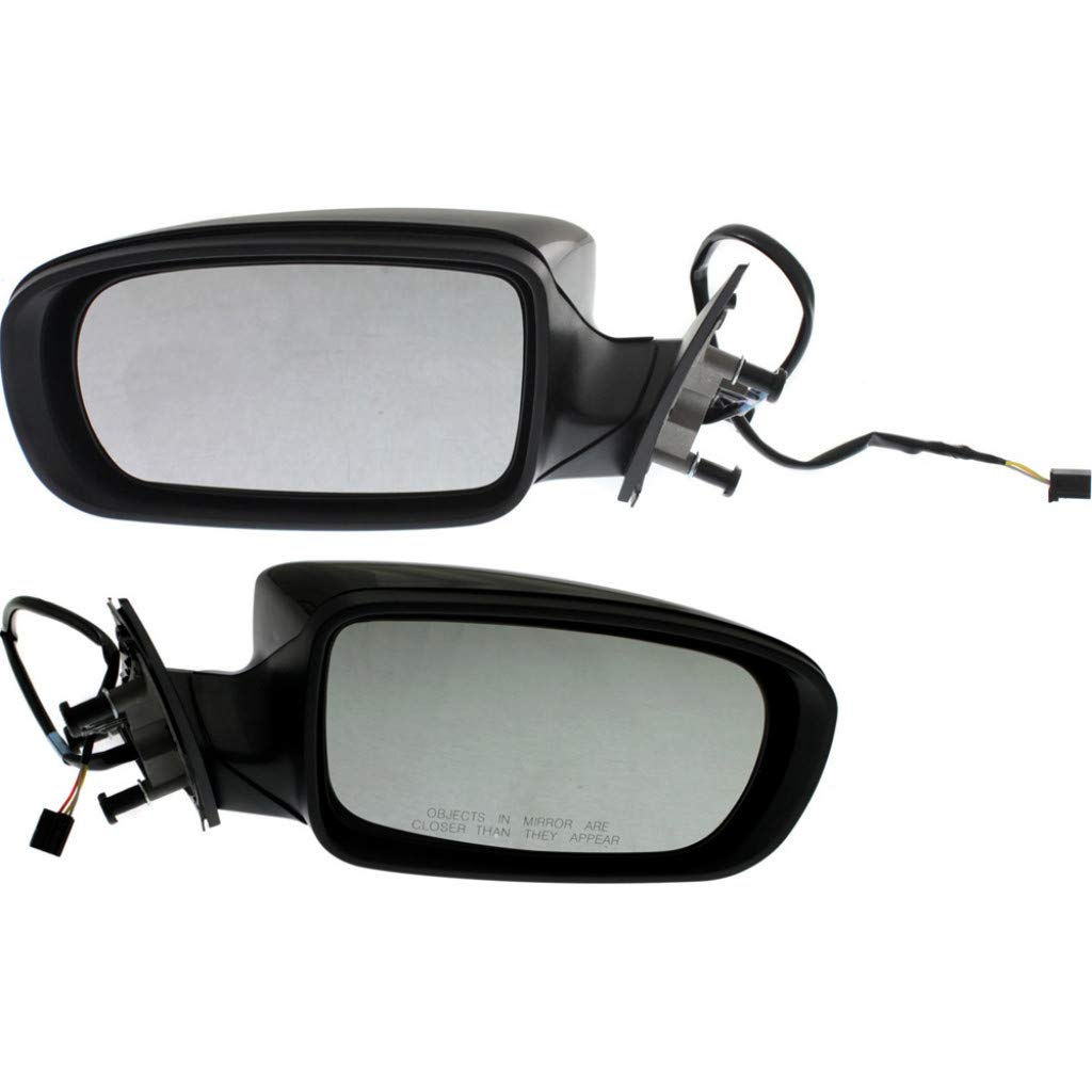 2011-2014 Dodge Charger Power Door Mirror Set - Driver & Passenger Side, Manual Folding, Paintable (Fits Models 1MA47AXRAH, 1MA46AXRAH, 1MA47TZZAI | CH1320331, CH1321331) - Perfect for Replacement & Customization