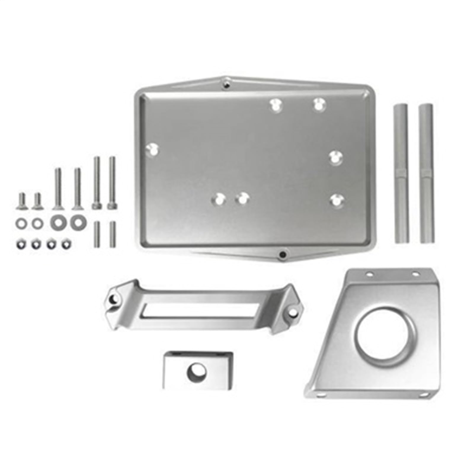 Scott Drake C7ZZ-10732-AK Billet Aluminum Battery Tray Kit - High Performance Upgrade for Classic Cars, Hot Rods & Muscle Cars - Perfect for Car Shows, Restoration Projects, DIY Automotive Enthusiasts & Engine Bay Customization - Fits Ford, Chevy & Mopar Vehicles