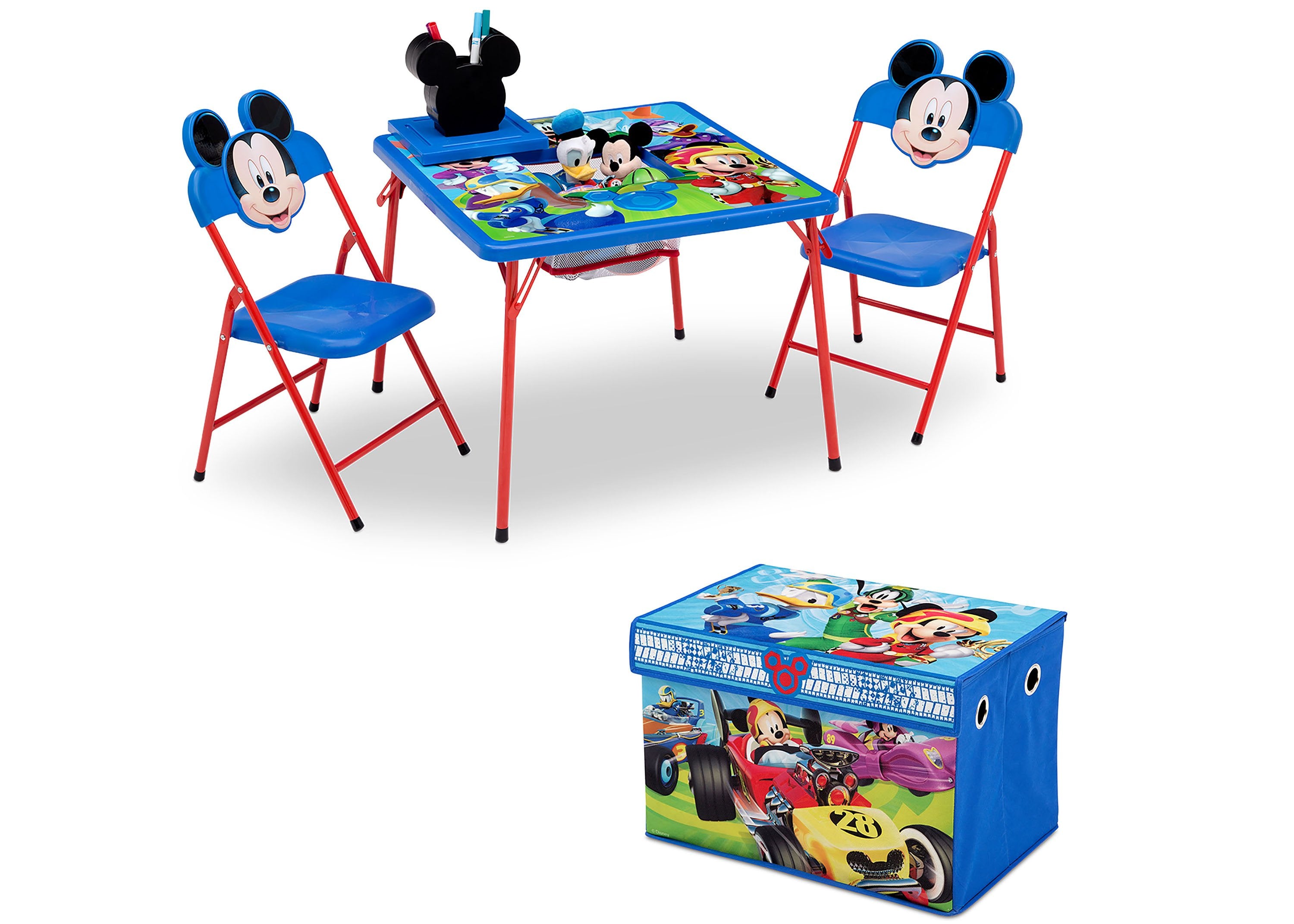 Mickey Mouse 4-Piece Kids Furniture Set - Table & Chairs for Toddlers - Playroom, Bedroom & Nursery Decor - Disney Themed Children's Furniture