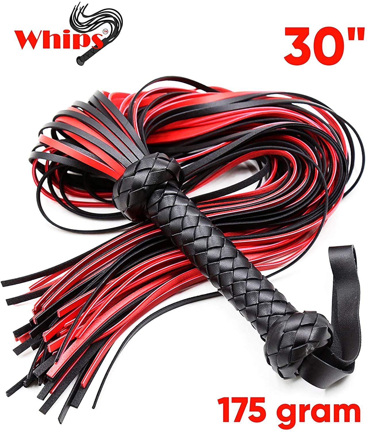 BDSM Flogger for Spanking - 30 Inch Faux Leather Sex Whip for Couples Adult Play, Bedroom Fetish Accessories - Perfect for Sensual Play, Roleplay & BDSM Scenes