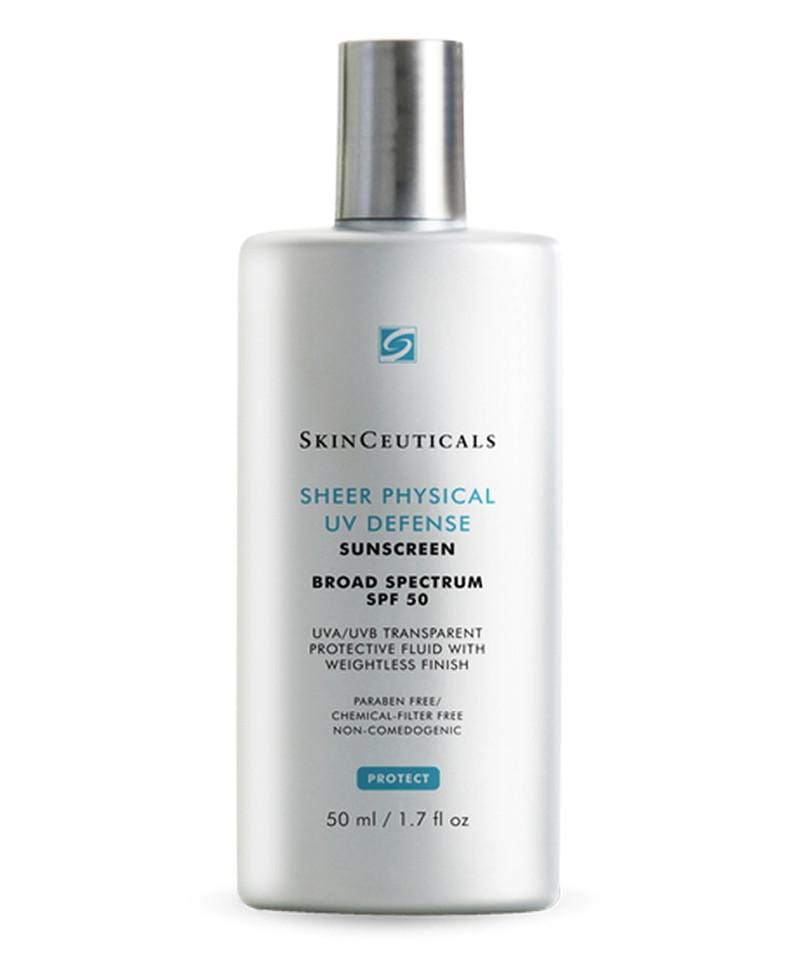 Sheer Physical UV Defense SPF 50 Sunscreen - Broad Spectrum Mineral Face Sunscreen for Sensitive Skin - Lightweight, Non-Greasy, Reef-Safe - Perfect for Daily Use, Outdoor Activities & Beach Days