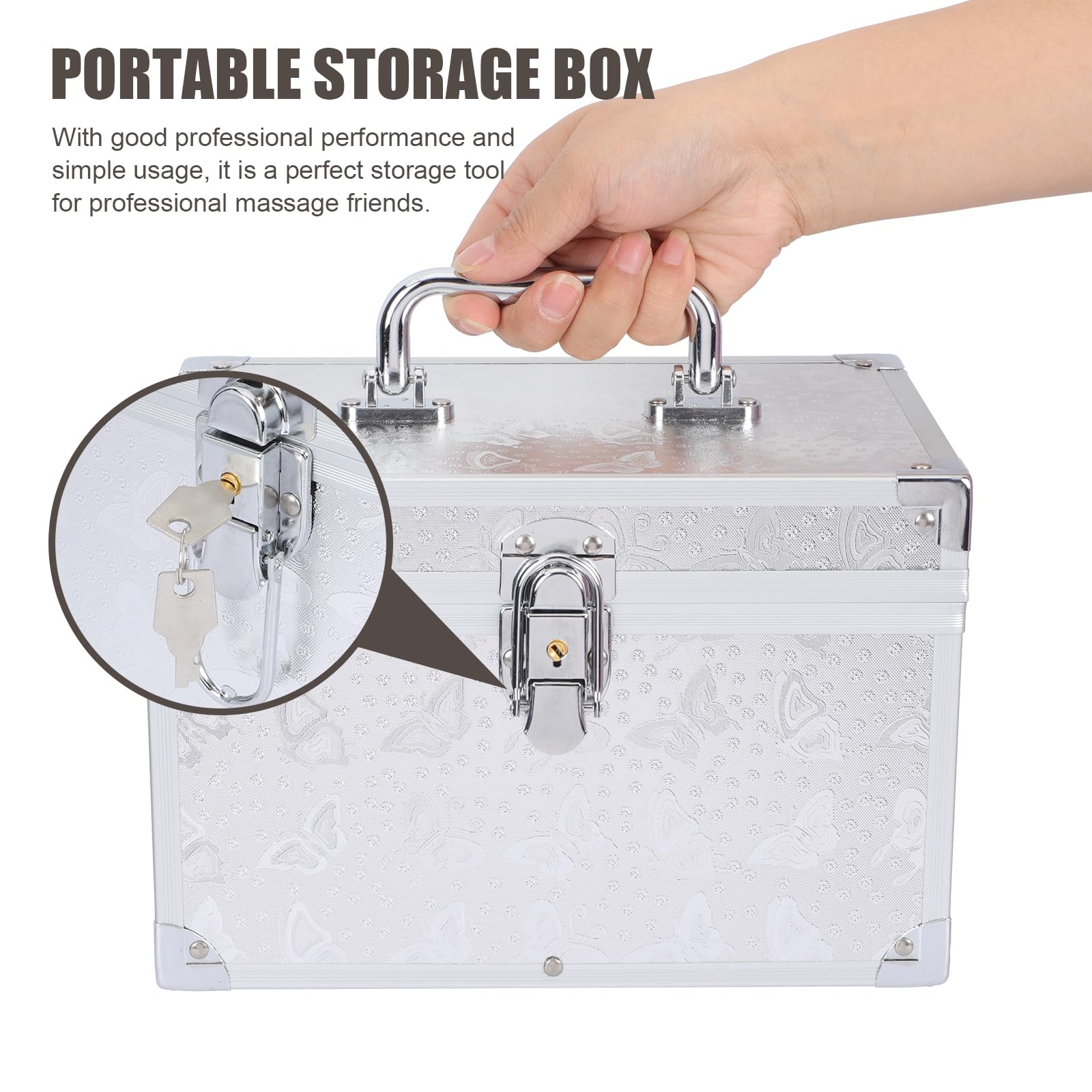DOITOOL 1pc Metal Pedicure Kit & Manicure Supplies Case - Portable Travel Tool Box for Makeup Storage, Jewelry Organizer & Medicine Storage - Perfect for Salon, Home Use & On-the-Go Nail Care