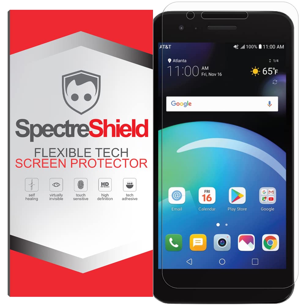 Spectre Shield Screen Protector for LG Phoenix 4 - Case Friendly, Flexible Full Coverage Clear TPU Film - Perfect for Everyday Use, Travel & Outdoor Activities
