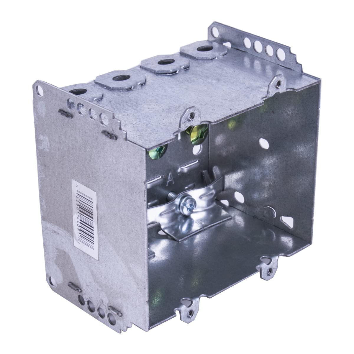 Lightway 2 Gang Electrical Outlet Box - Heavy Duty Metal Wall Plate for Home & Office Wiring - Perfect for Kitchen, Garage and Workshop Electrical Installations